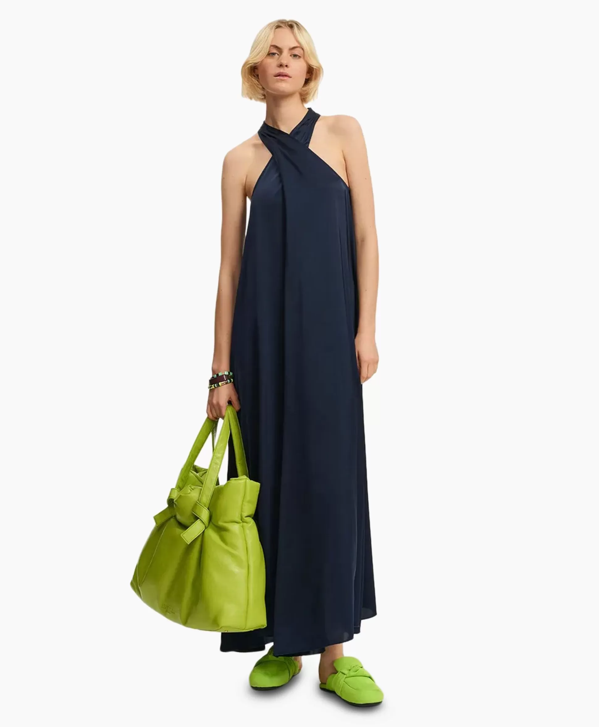 Outlet Maxi Jurk Finch Blauw Dames Bruiloftskleding