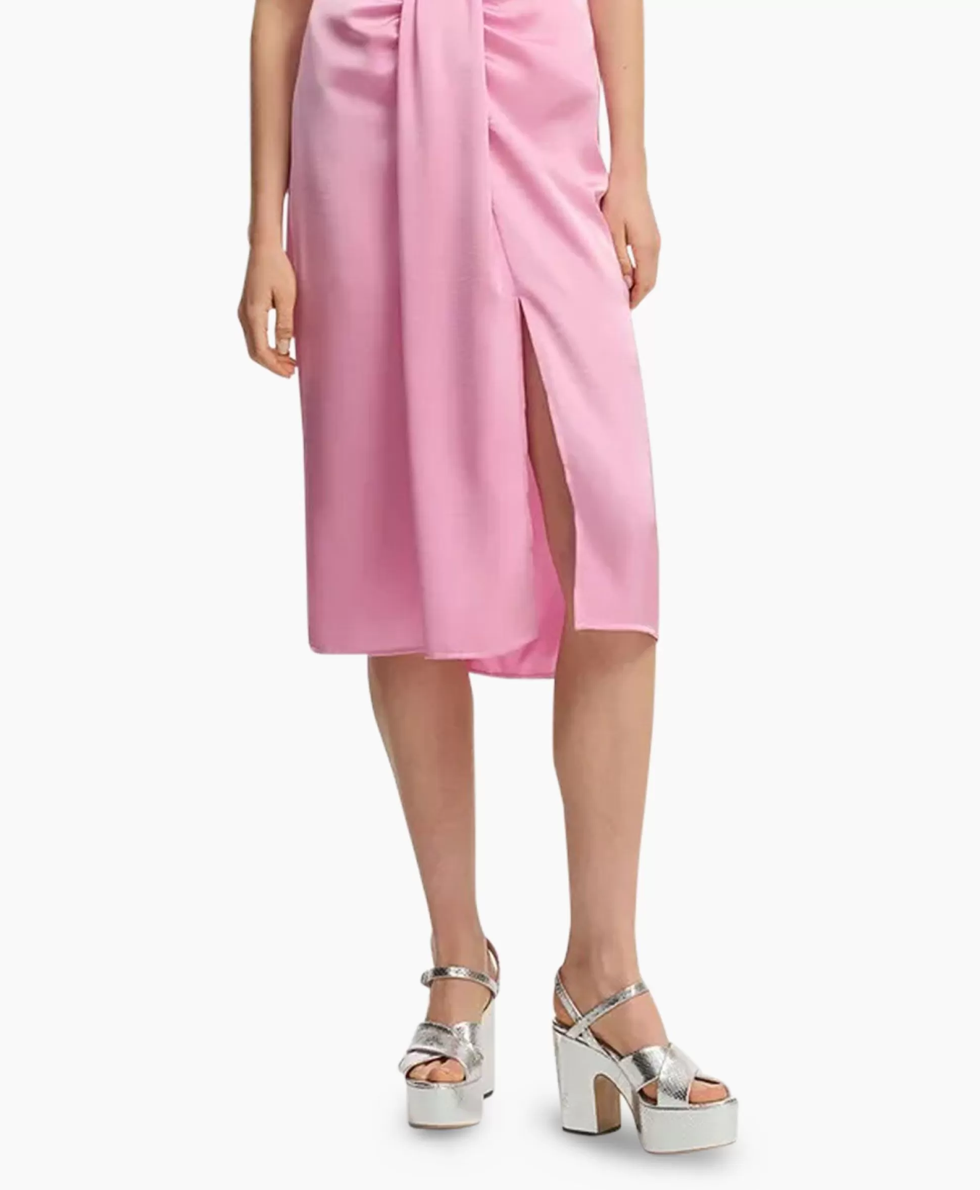 Cheap Midi Rok Fondue Pink Dames Rokken