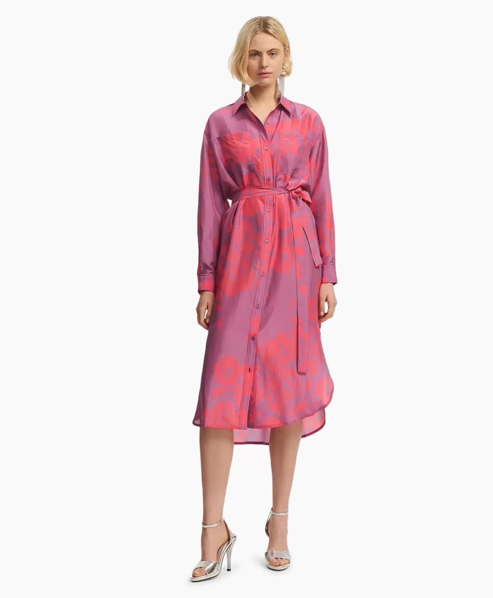 Discount Mini Jurk Foxglove Pink Dames Bruiloftskleding