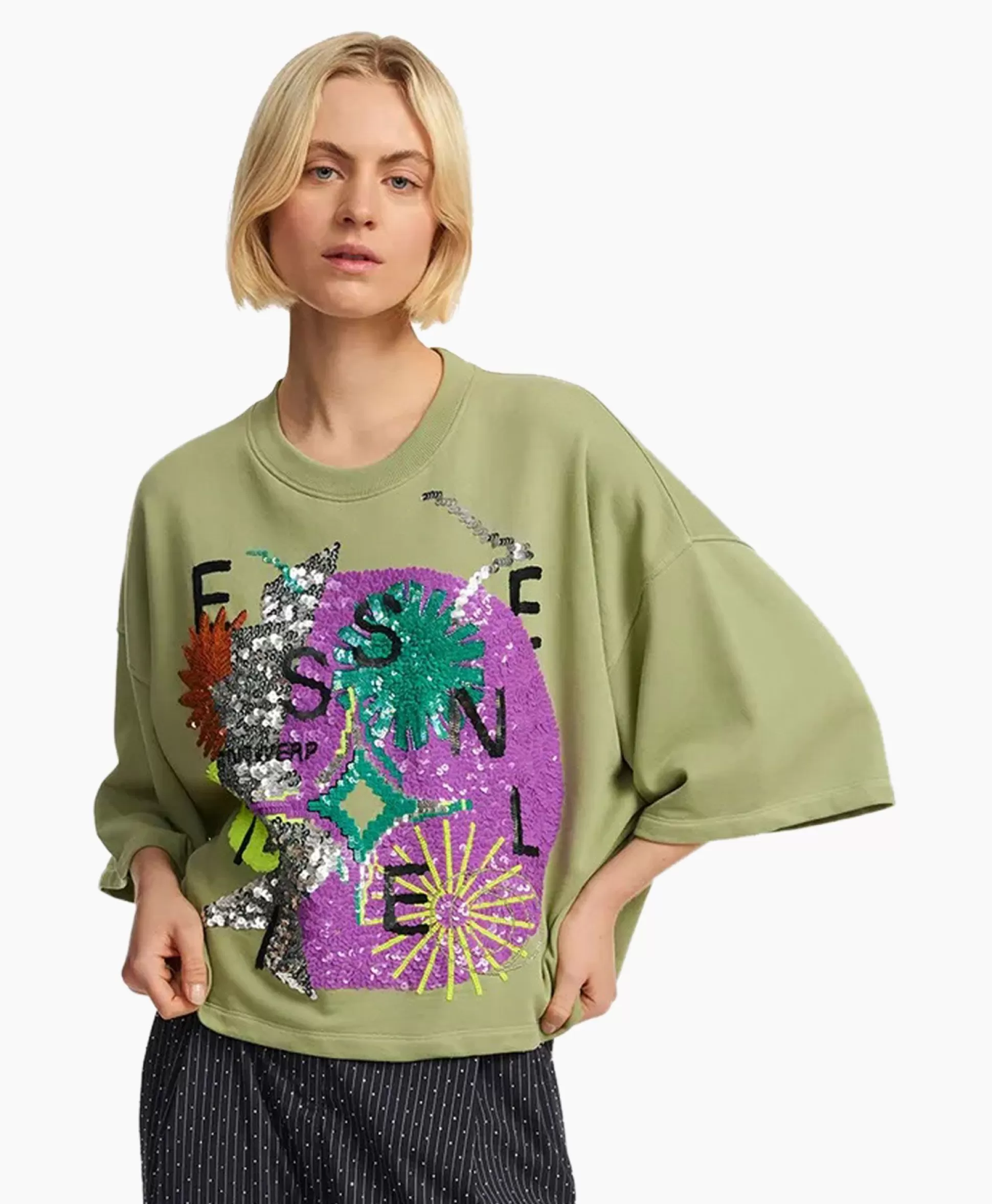 Shop Pullover Fullerton Licht Groen Dames Truien