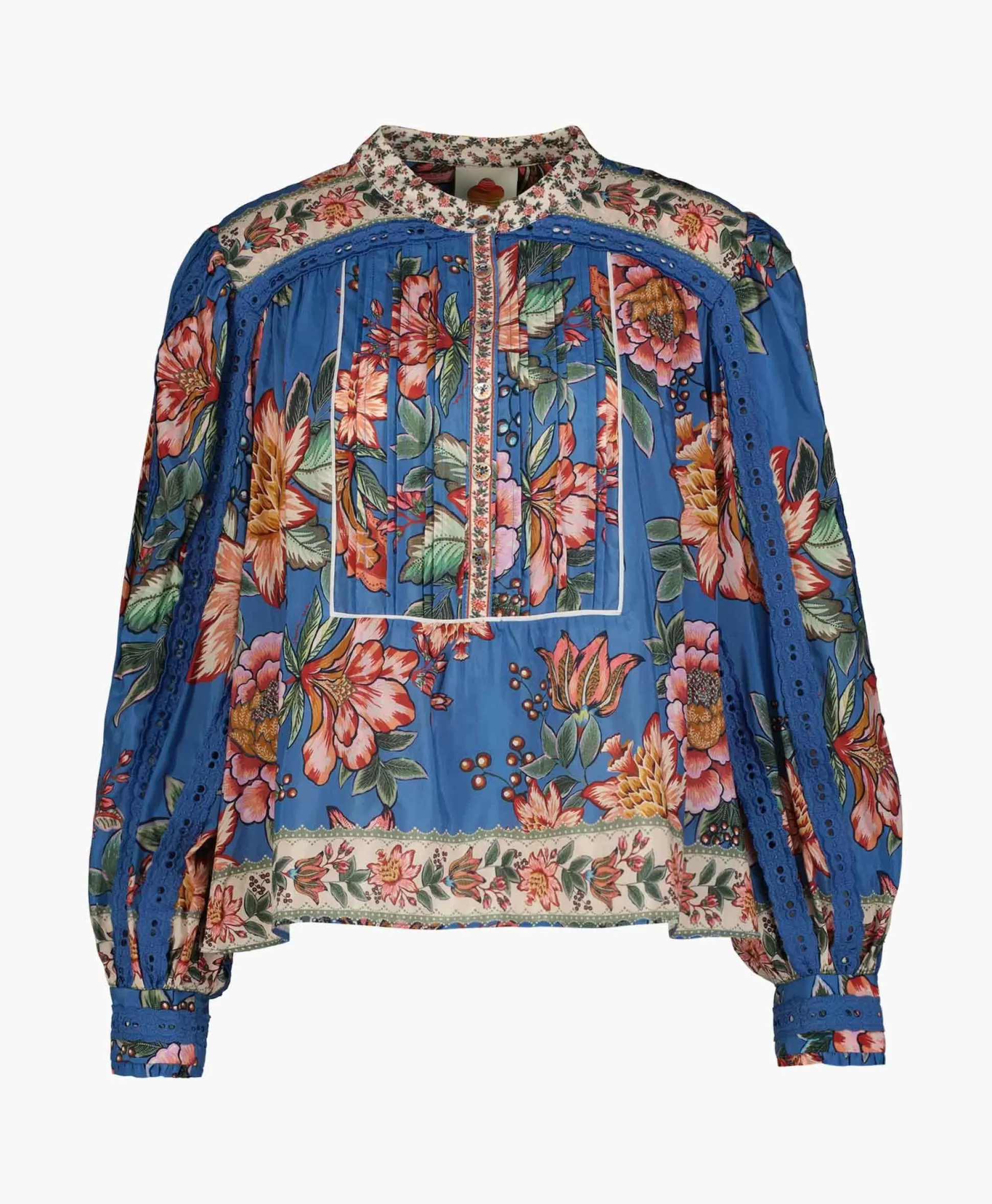 Clearance Blouse Wonderful Bouquet Blue Blauw Dames Blouses