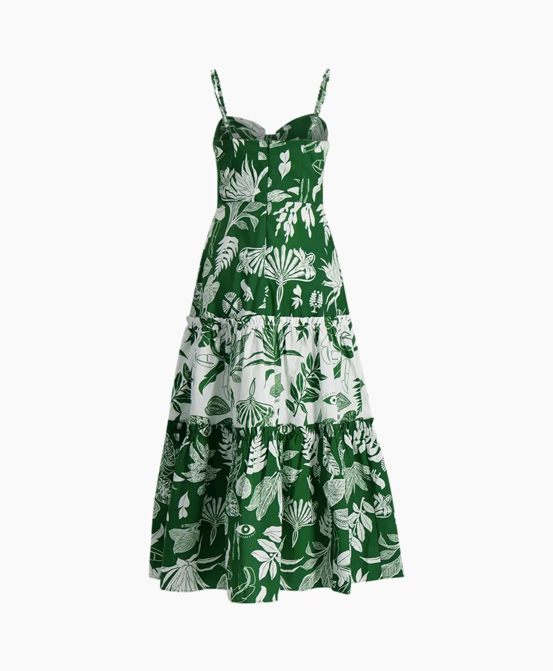 Cheap Midi Jurk Forest Soul Mix Groen Dames Bruiloftskleding