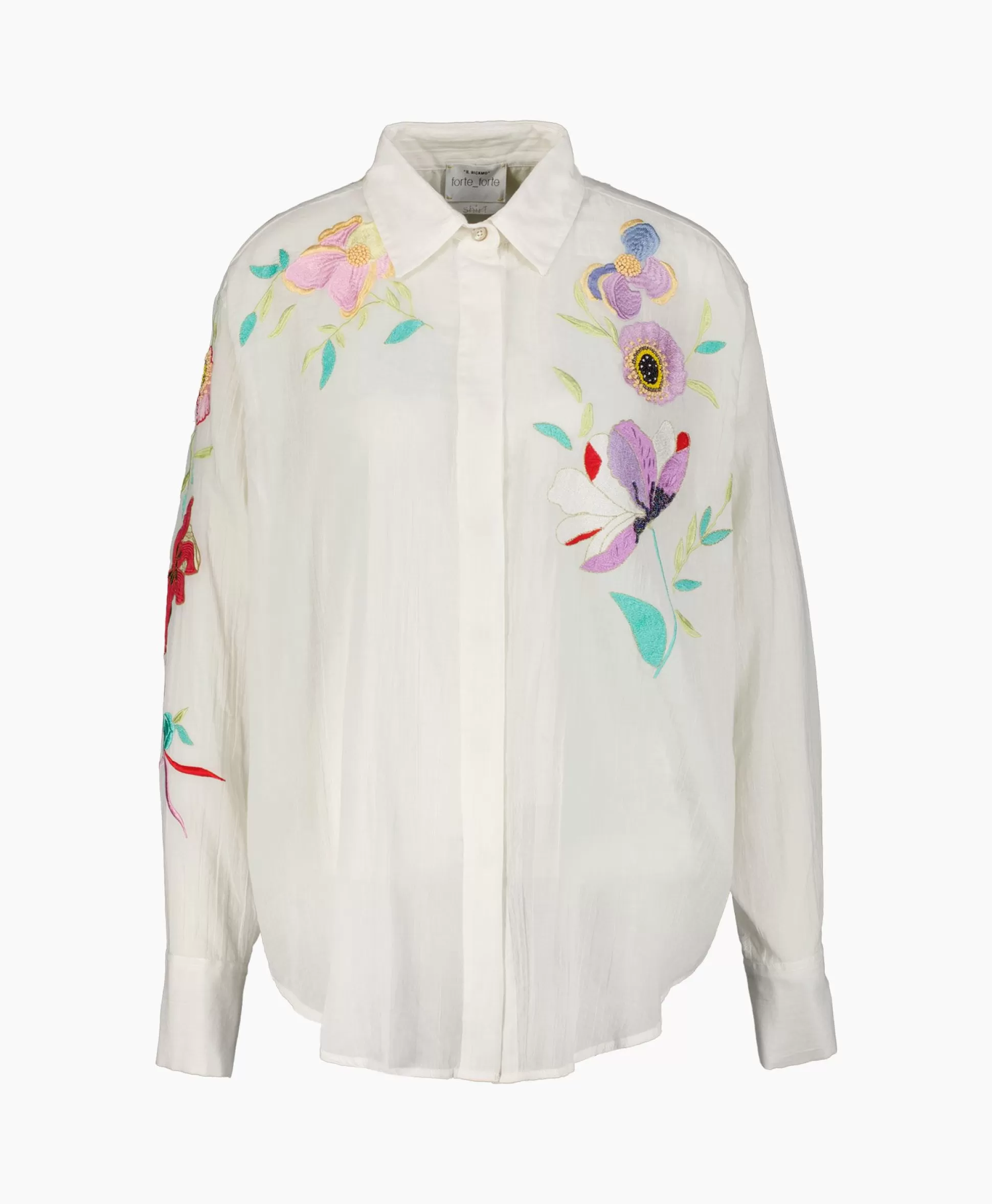 Online Blouse Heaven Embroidery Cotton Voile Wit Dames Blouses