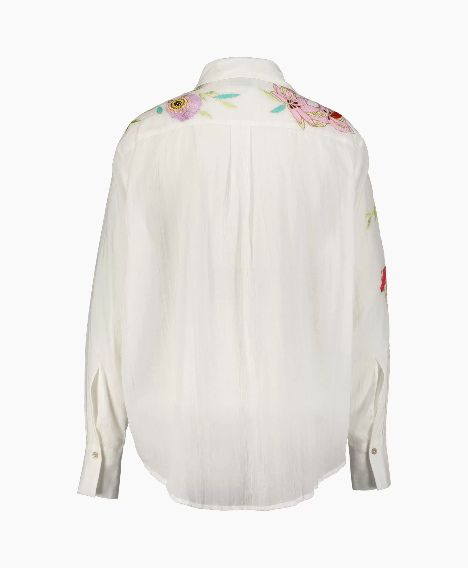 Online Blouse Heaven Embroidery Cotton Voile Wit Dames Blouses