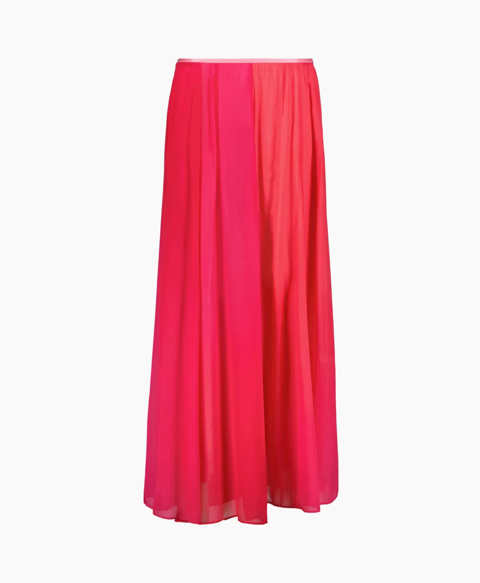 Best Sale Maxi Rok Crepon Silk Shaded Pink Dames Rokken