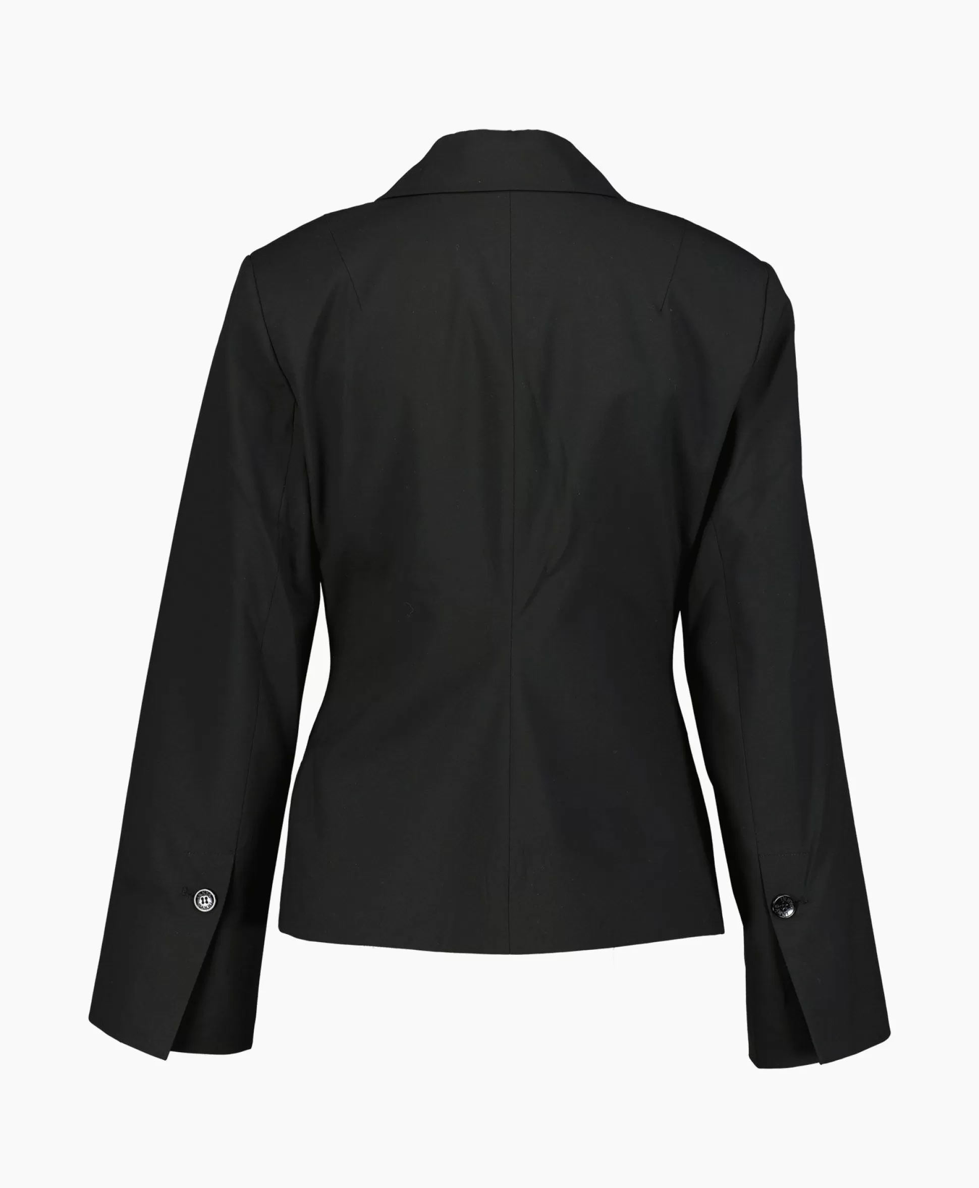 Hot Blazer Drapey Melange Fitted Double Breasted Zwart Dames Blazers