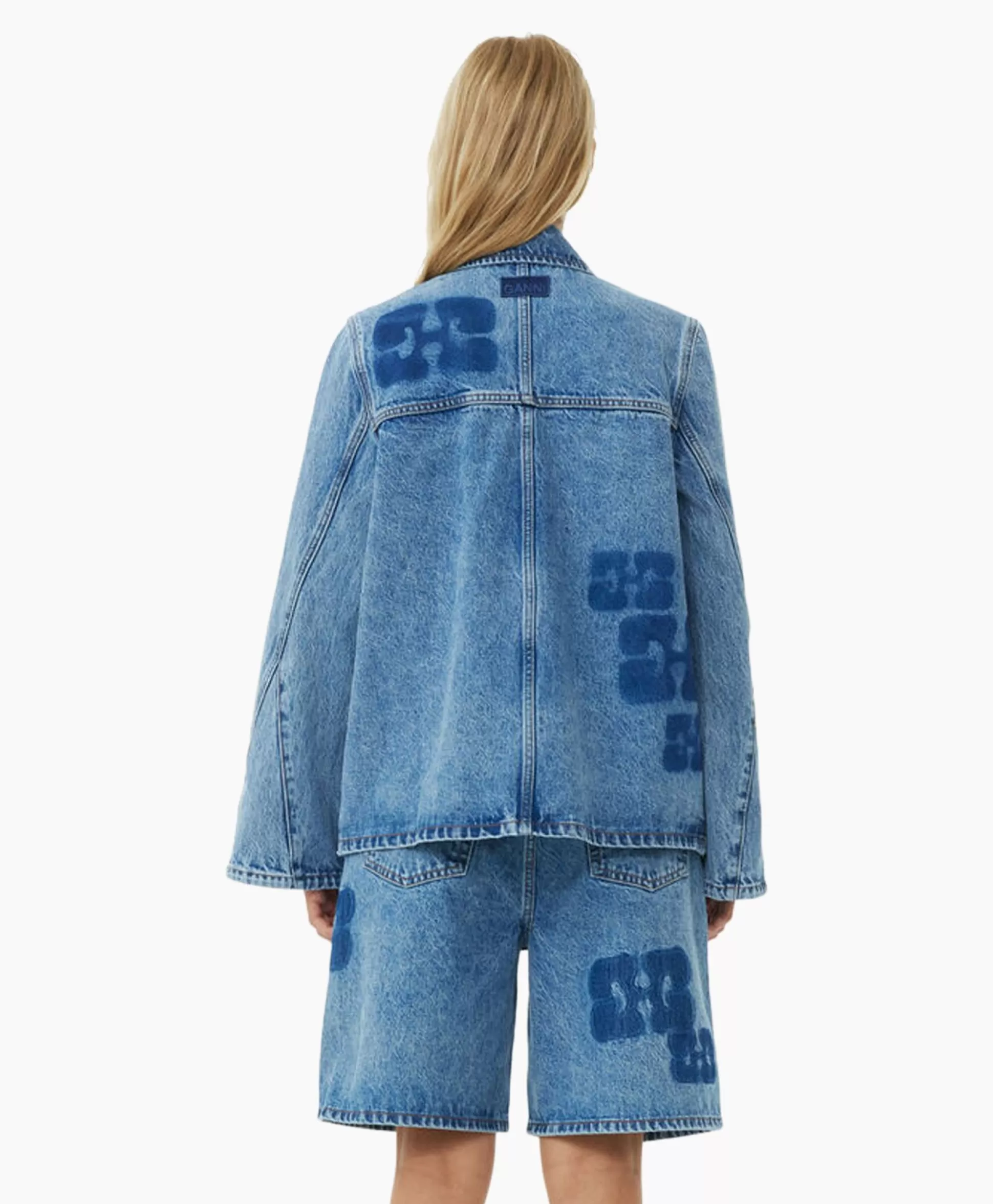 Best Sale Jack Patch Denim Blauw Dames Jassen