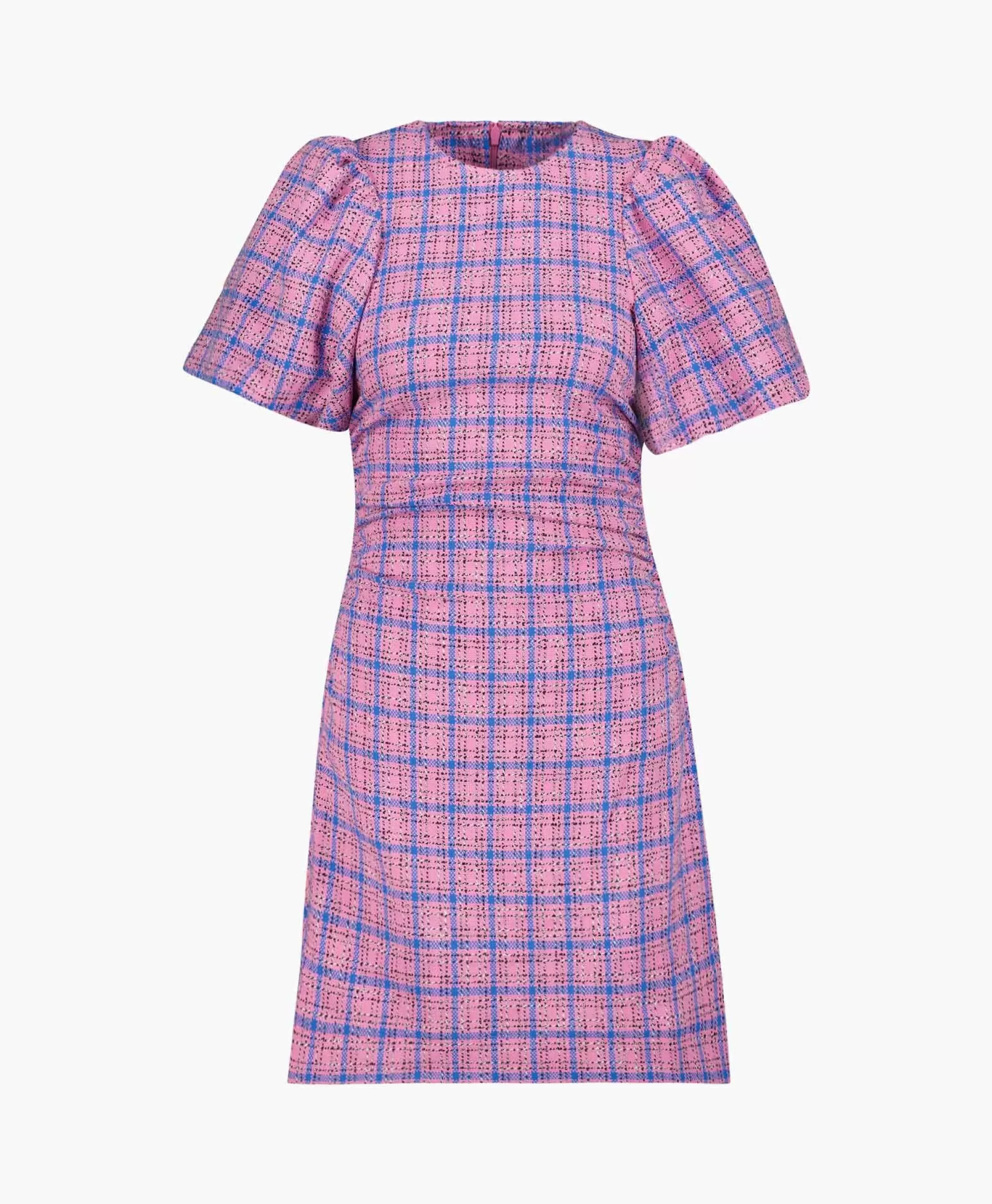 Best Mini Jurk Check Suiting Dress Pink Dames Jurken