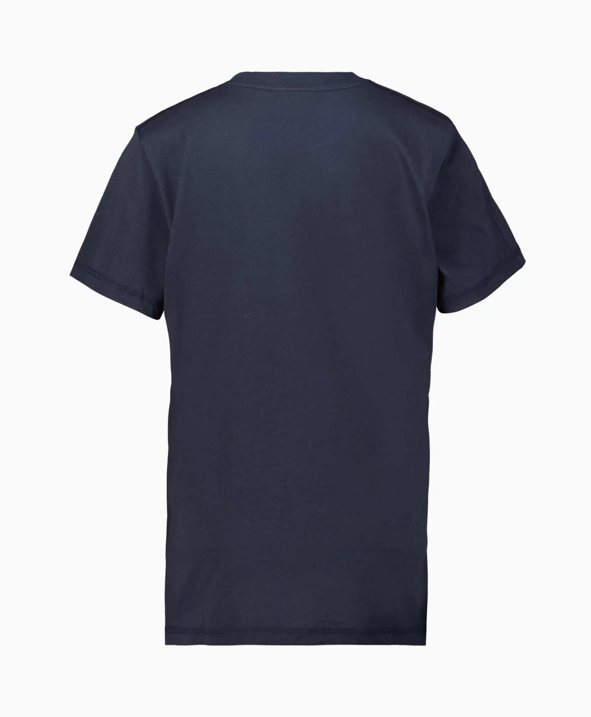 Cheap T-Shirt Korte Mouw Thin Jersey Relaxed O-Neck Donker Blauw Dames T-Shirts & Tops