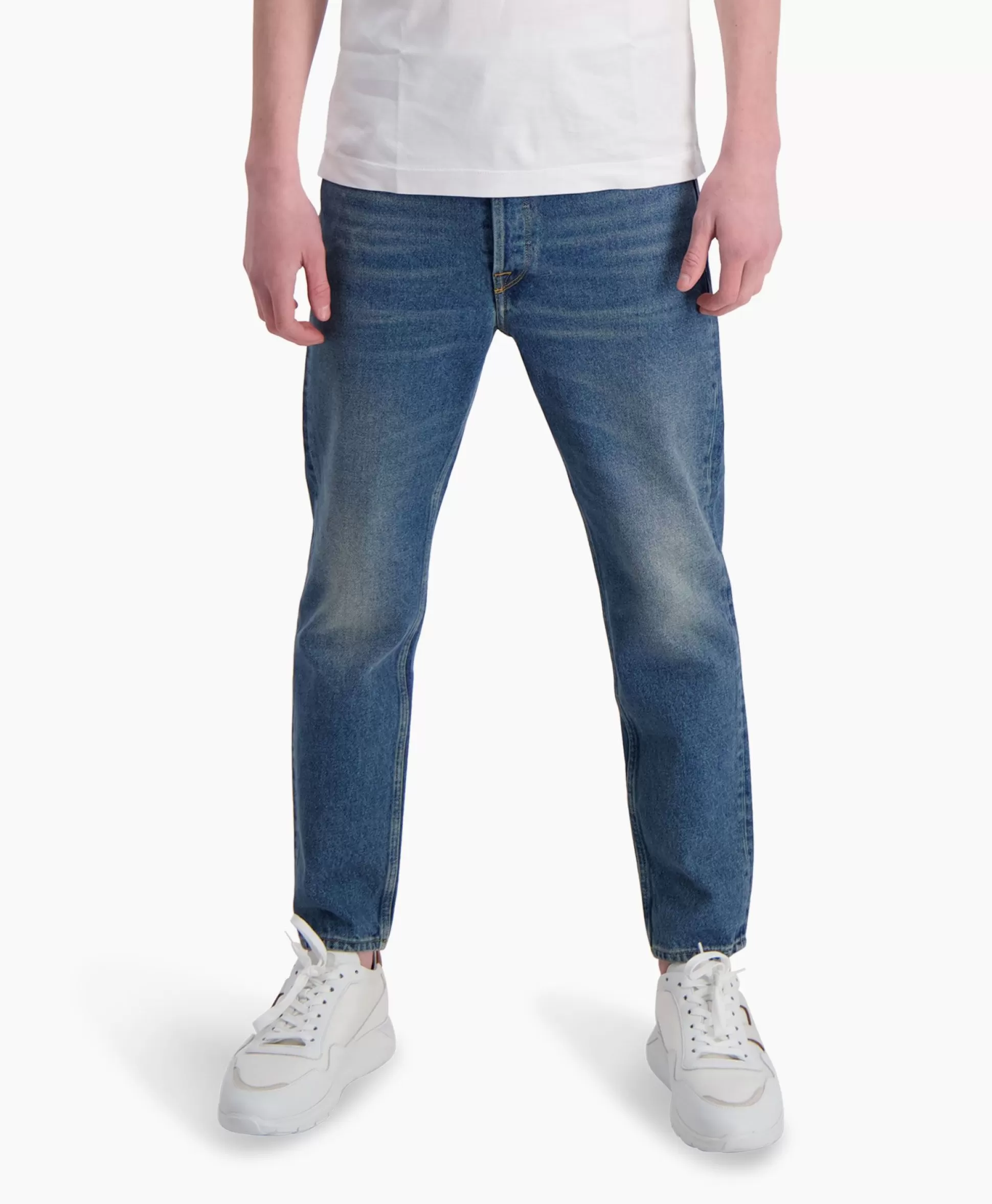 Online Broek Golden M's Happy Medium Stone Washed Blauw Heren Broeken