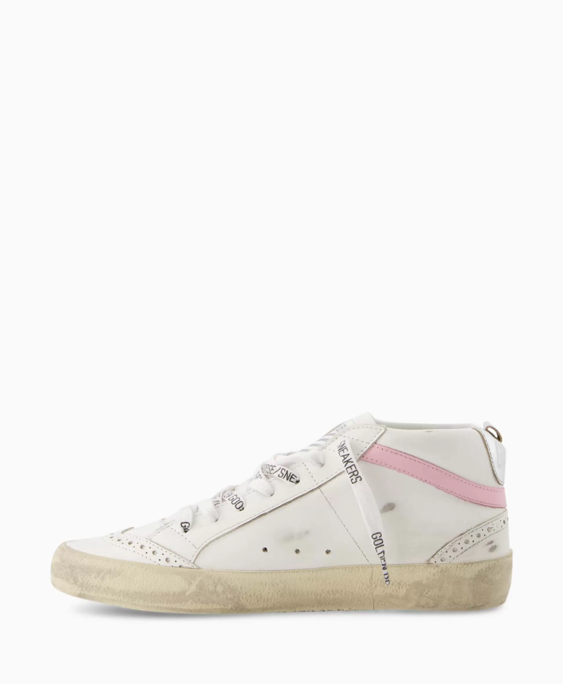 Fashion Sneaker Mid Star Leather Upper And Wave Wit Dames Sneakers