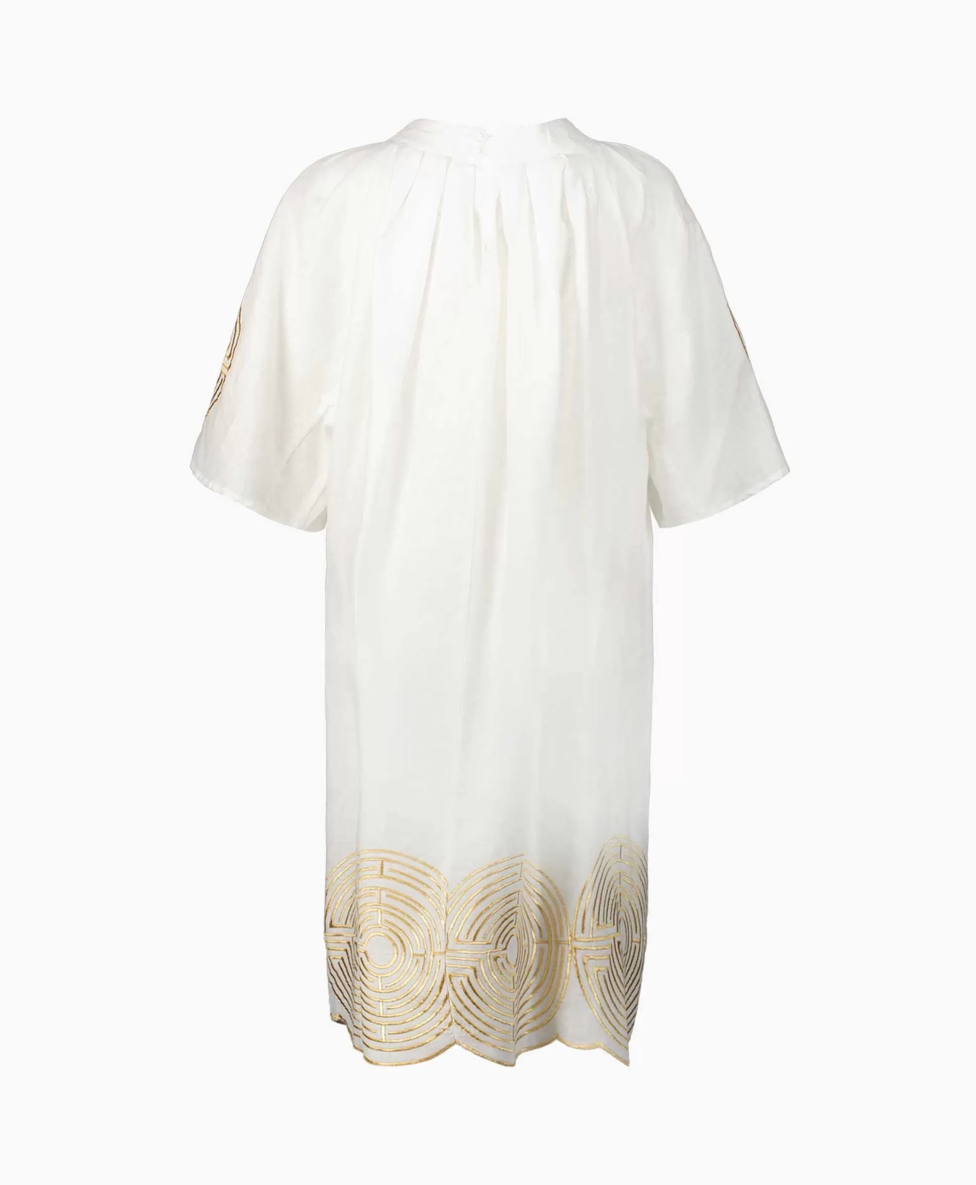 Hot Mini Jurk Short Labyrinth Bell Sleeve Wit Dames Bruiloftskleding