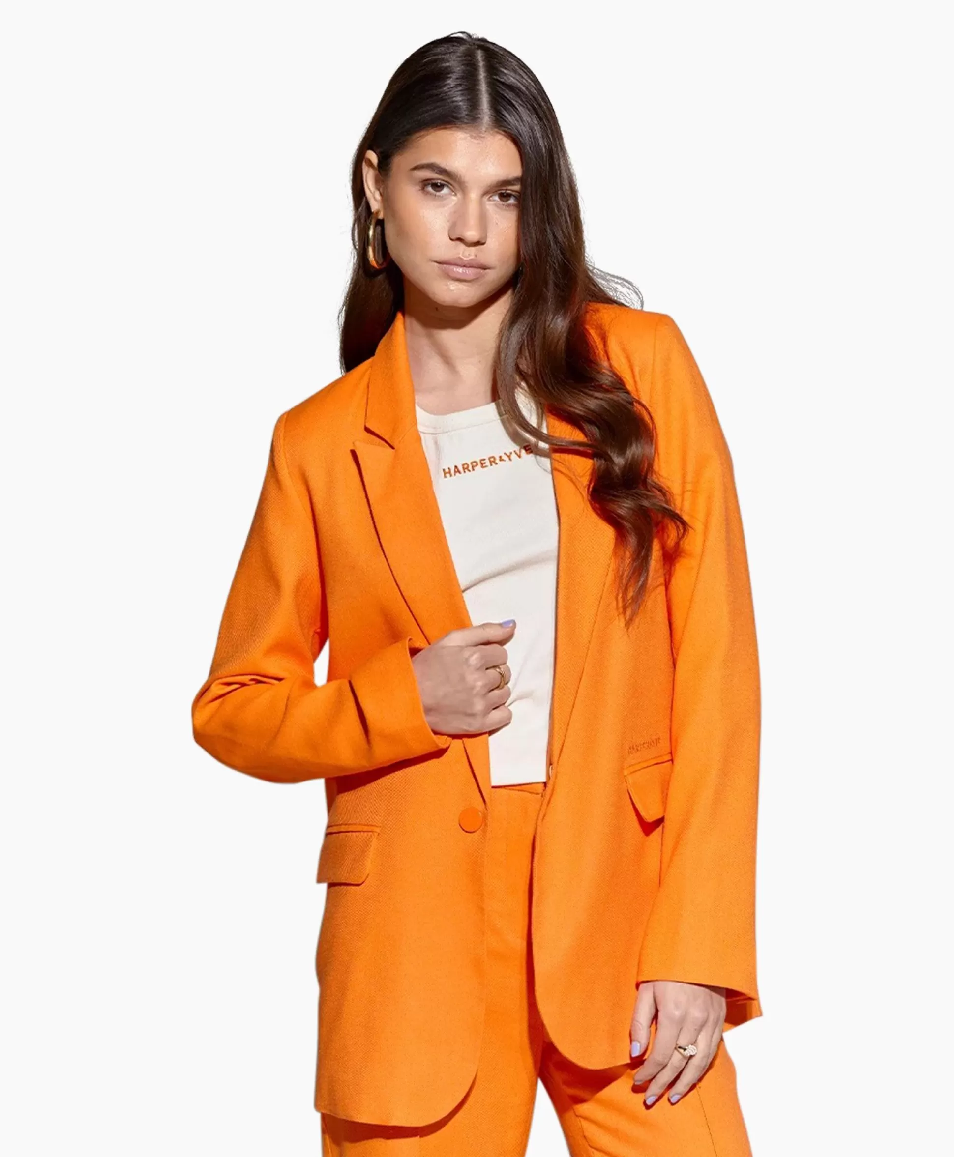 Fashion Harper & Yve Blazer Yagger-Bl Oranje Dames Blazers