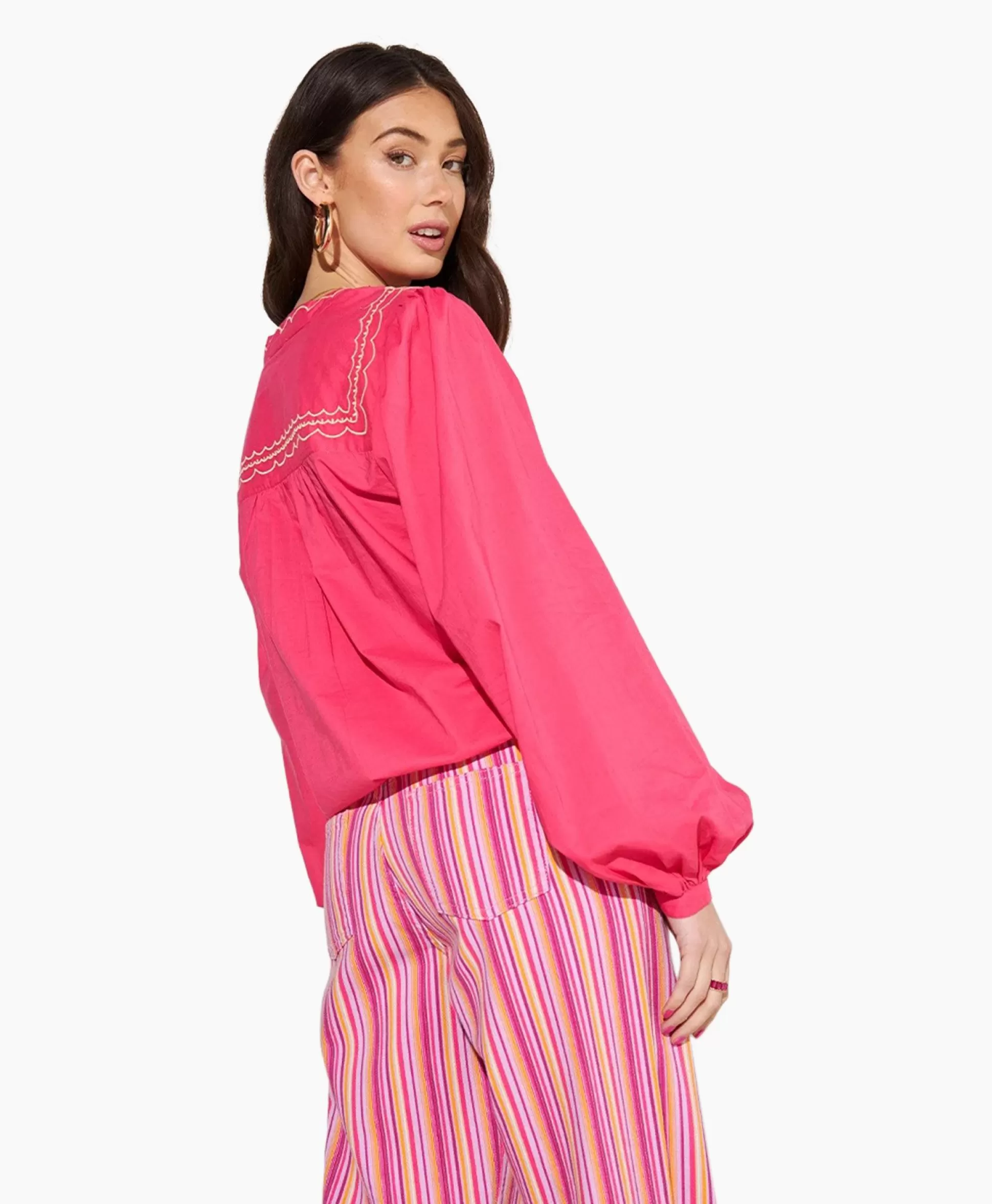 New Harper & Yve Blouse Hailey-Ls Roze Dames Blouses