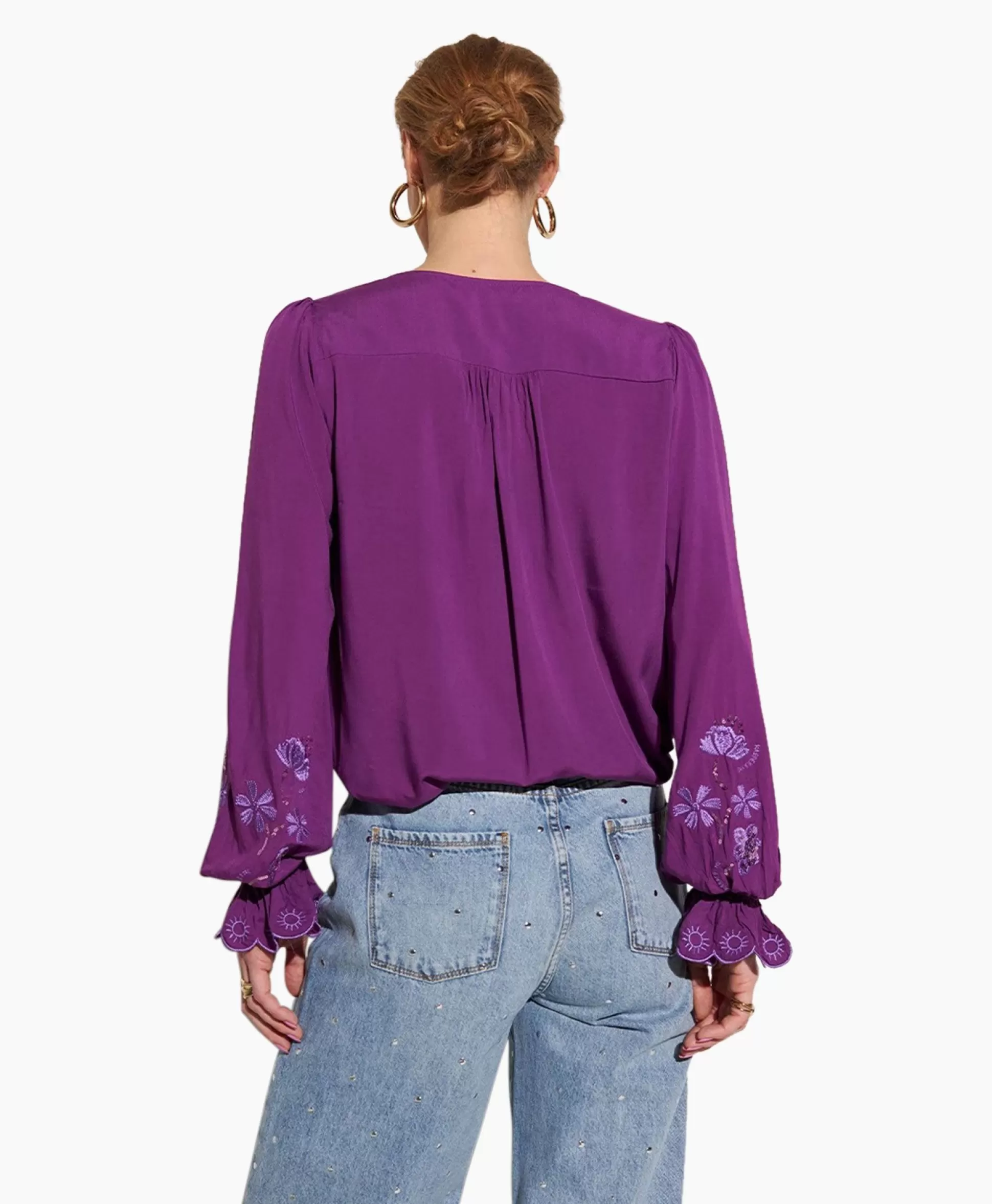 Outlet Harper & Yve Blouse Jamy-Ls Paars Dames Blouses