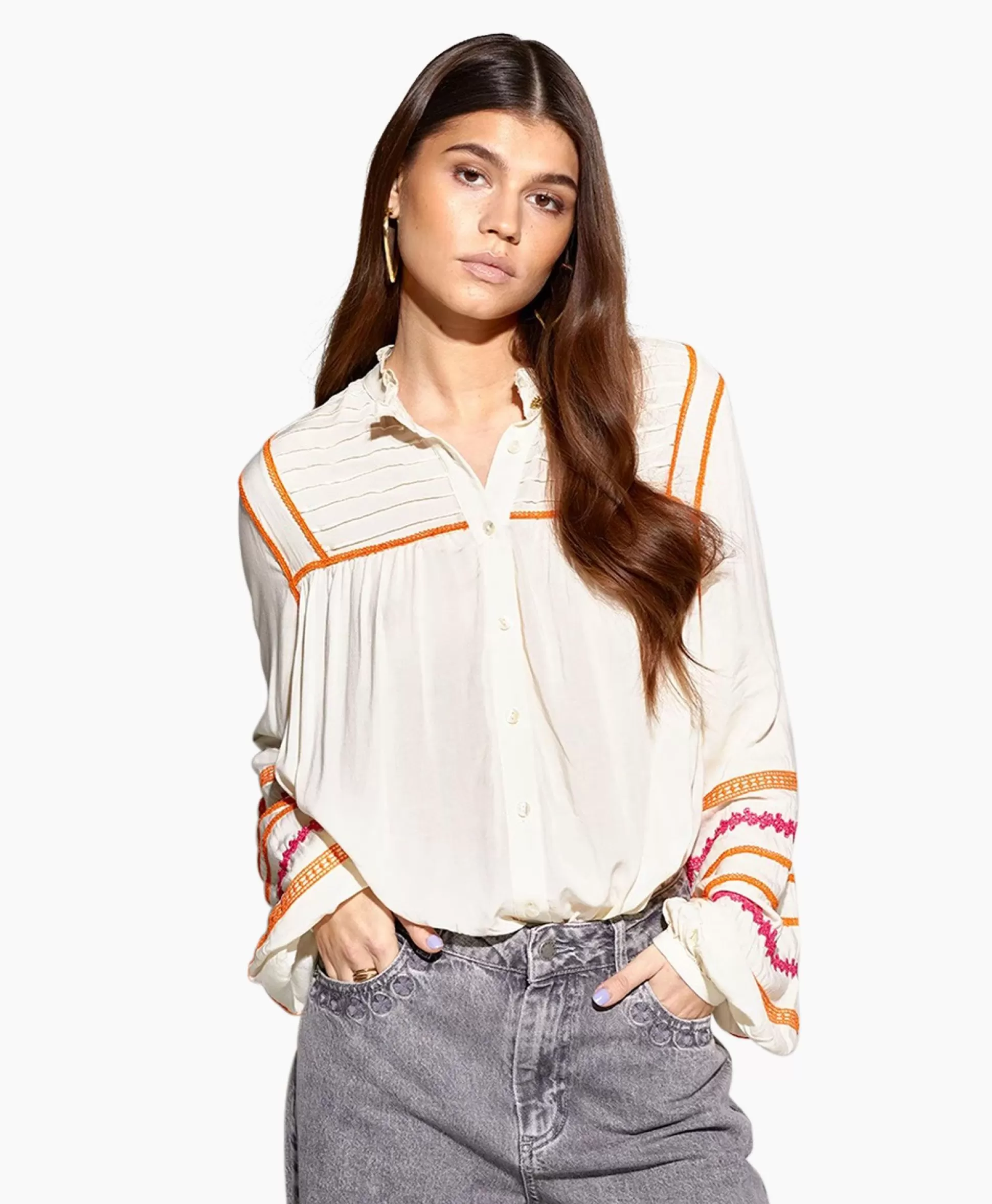 Online Harper & Yve Blouse Taylor-Ls Off White Dames Blouses