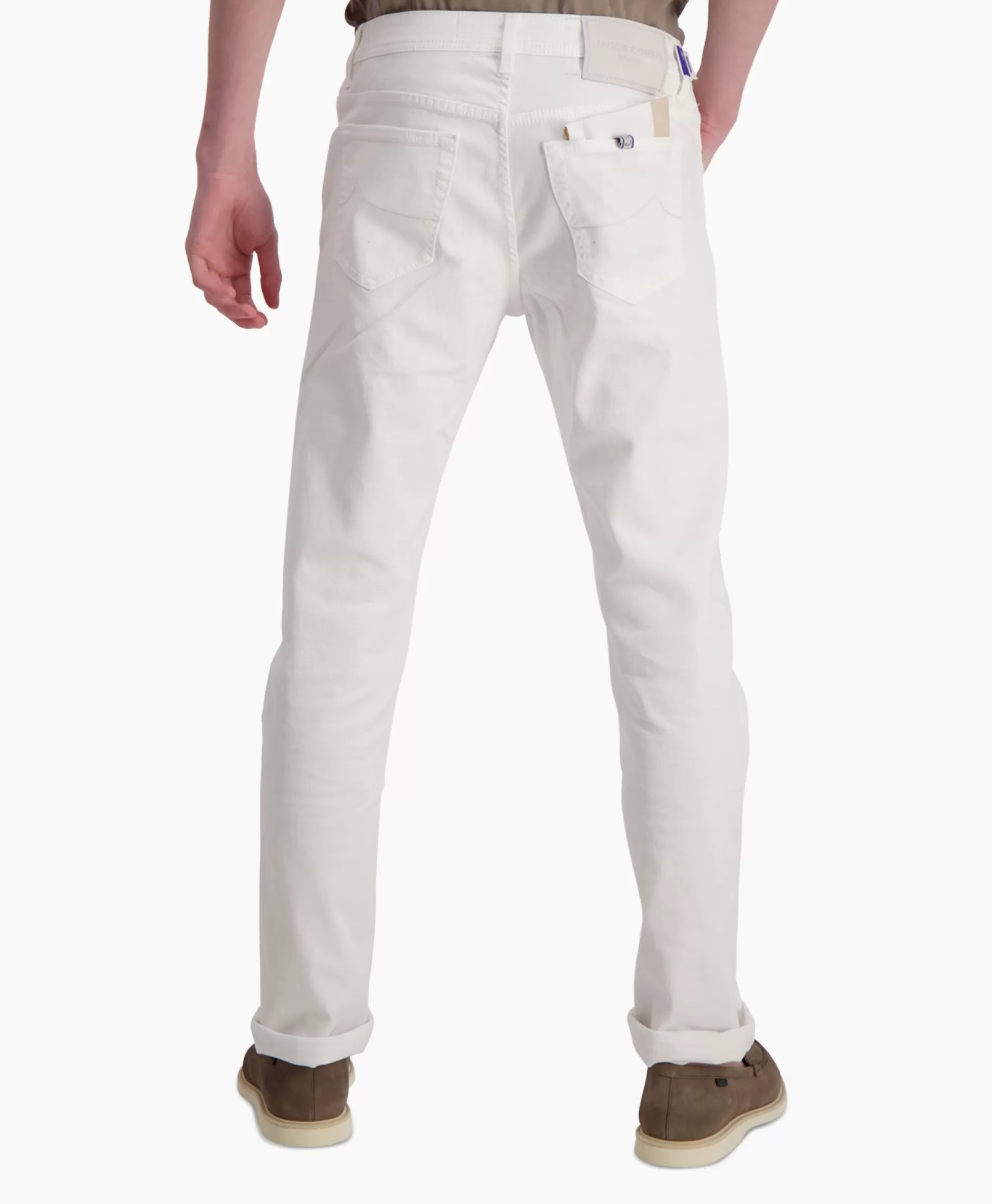 Sale Jeans 5 Pkt Slim Fit Bard Wit Heren Broeken