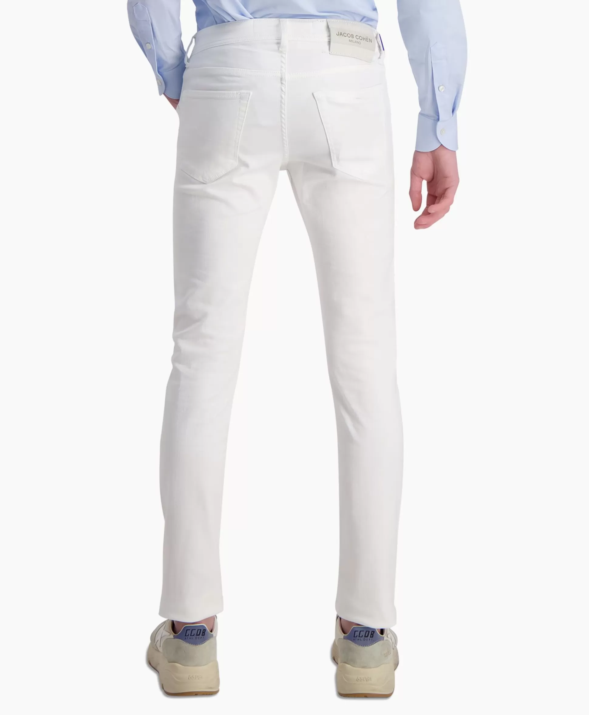 Hot Jeans 5 Pkt Super Slim Fit Nick Wit Heren Broeken