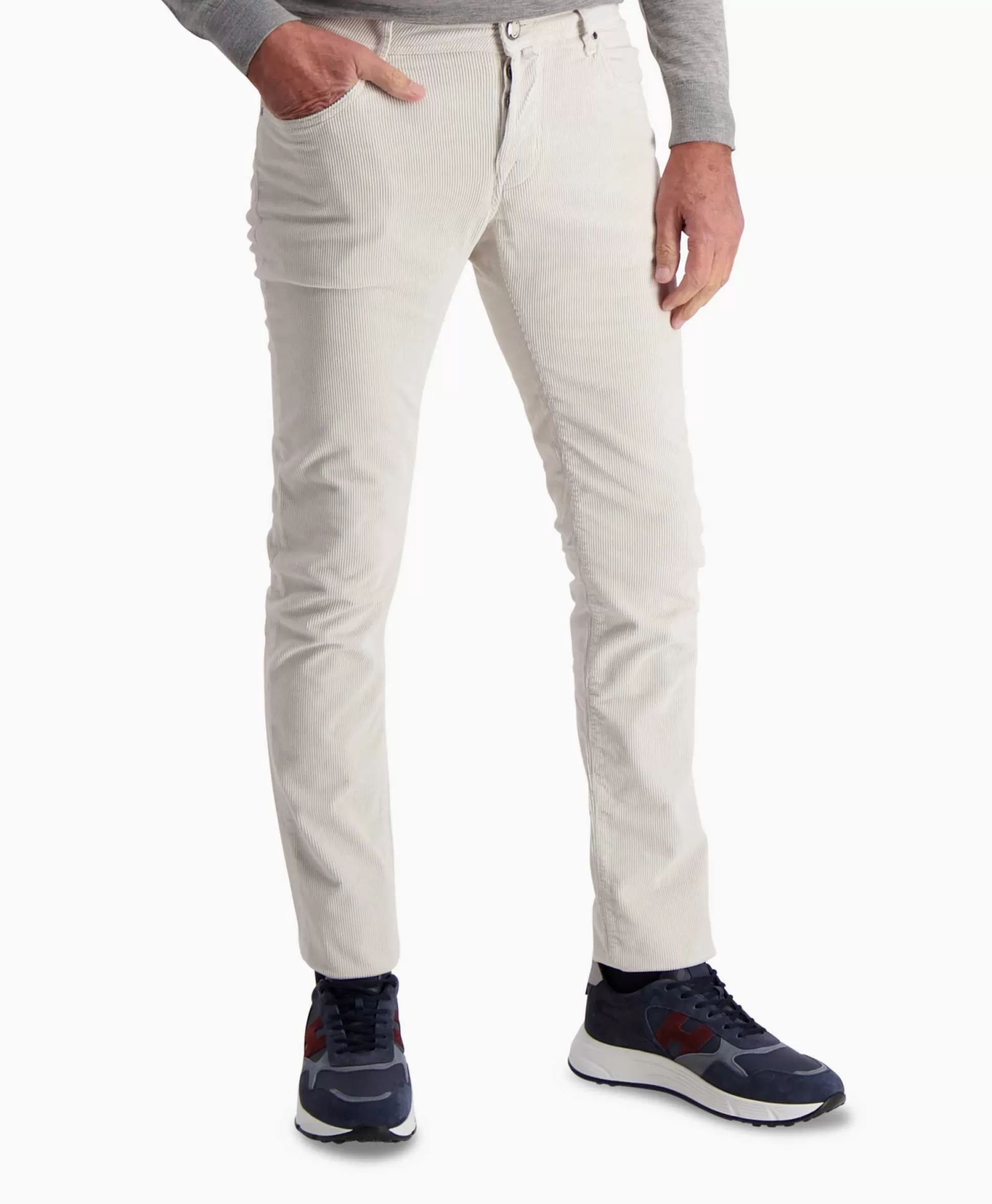 Outlet Jeans 5-Pocket Nick Slim Off White Heren Broeken