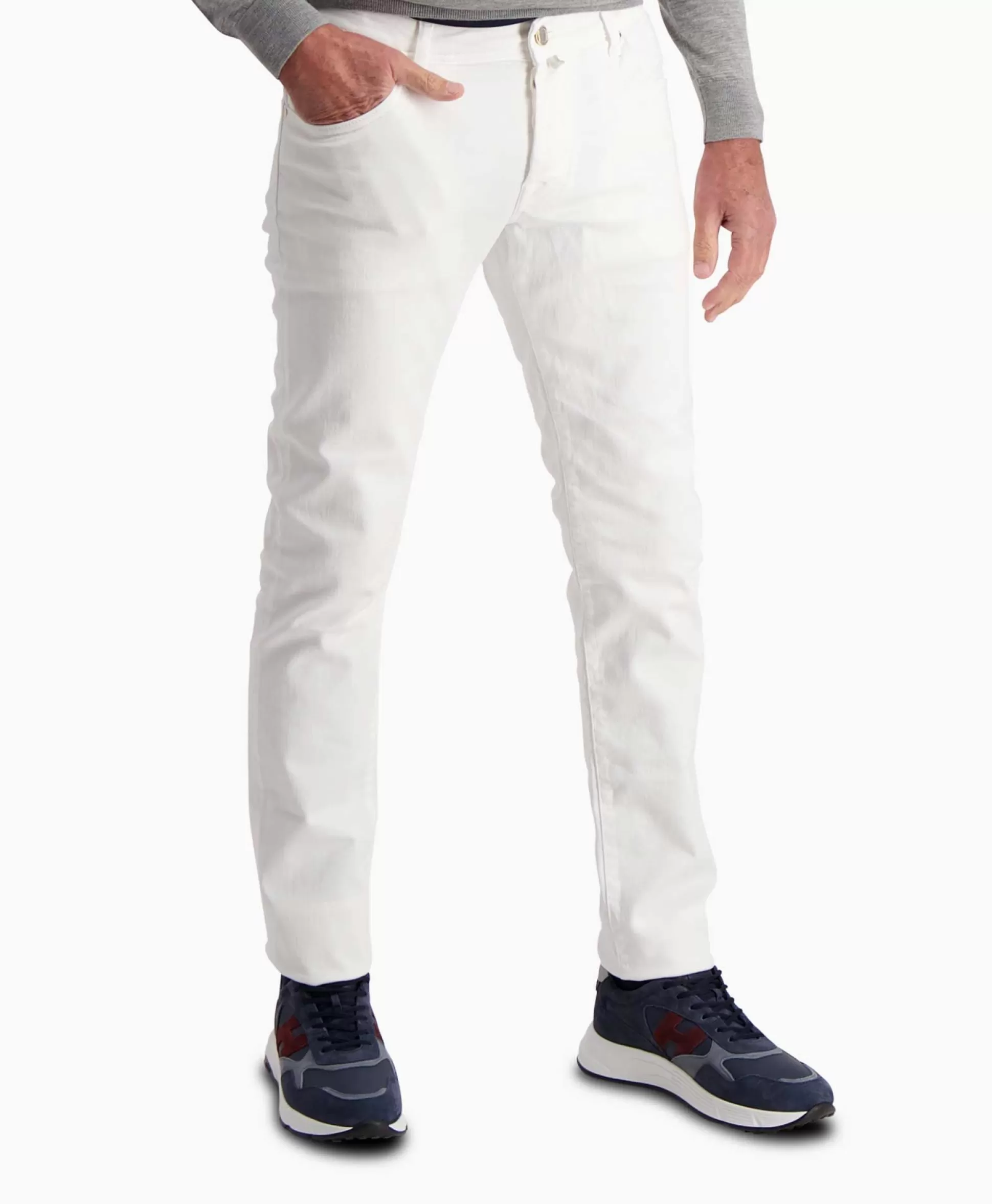 Best Sale Jeans Nick Slim Wit Heren Broeken