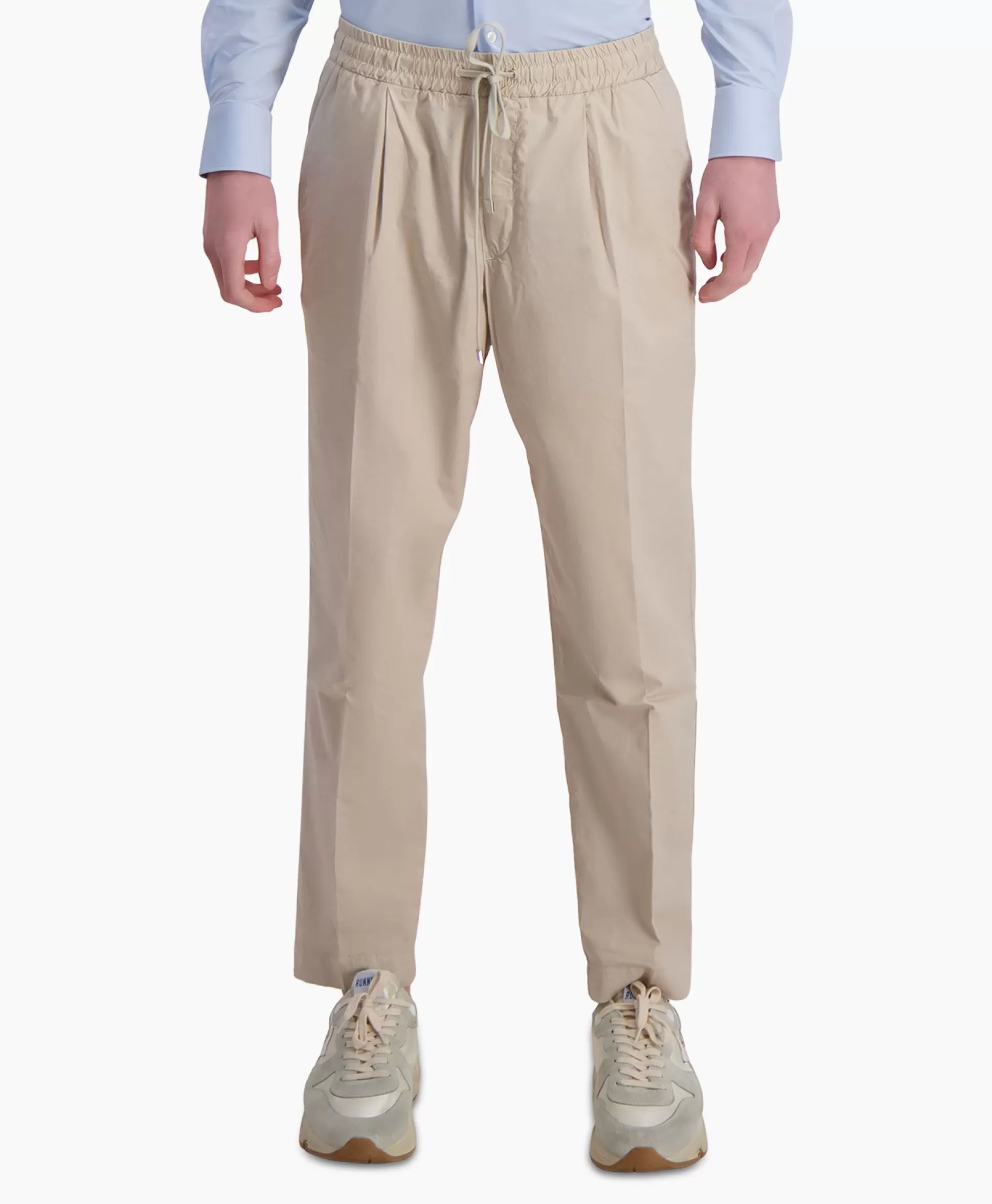 Discount Pantalon Low Carrot Fit Daniel Beige Heren Broeken