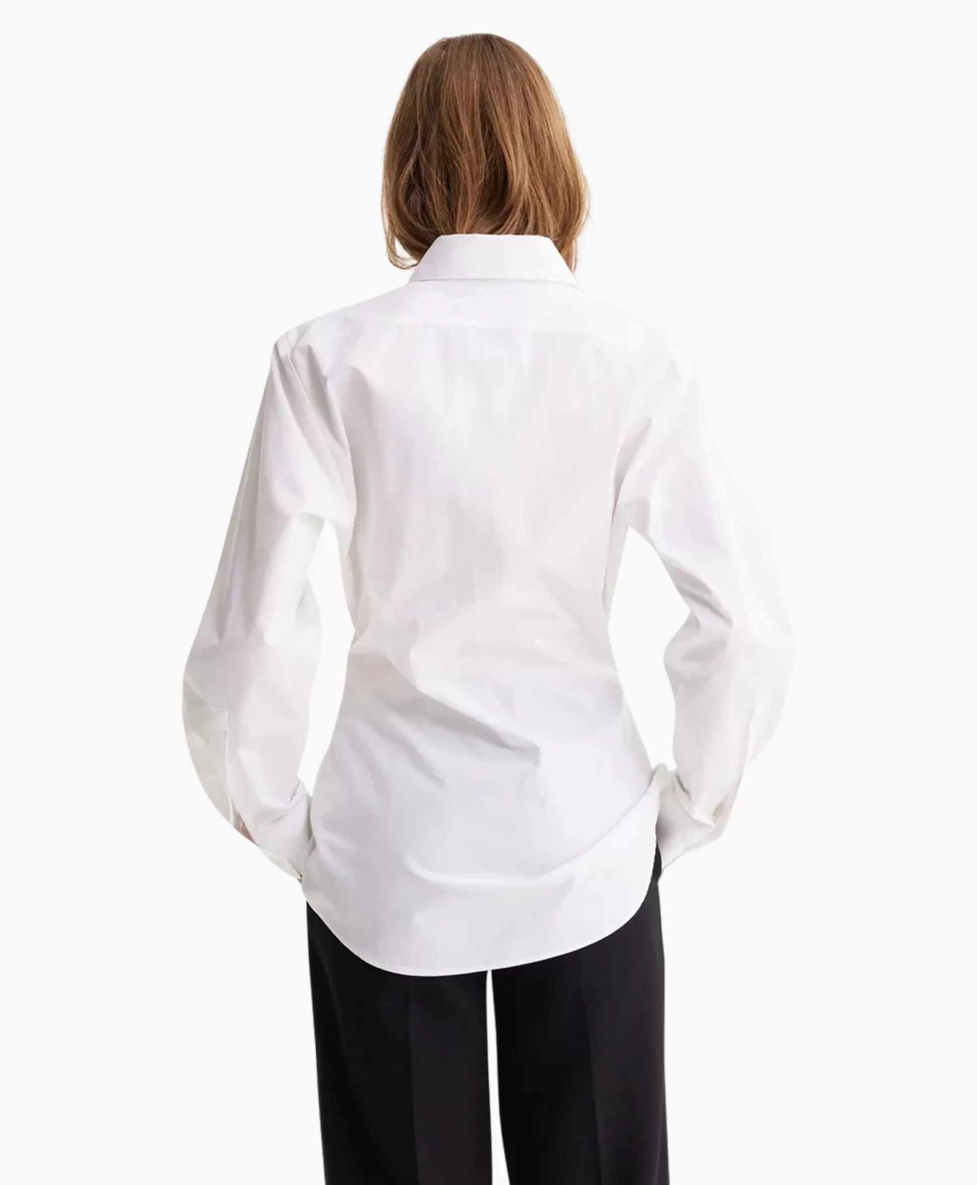 Fashion Blouse Shaped Poplin Wit Dames Blouses