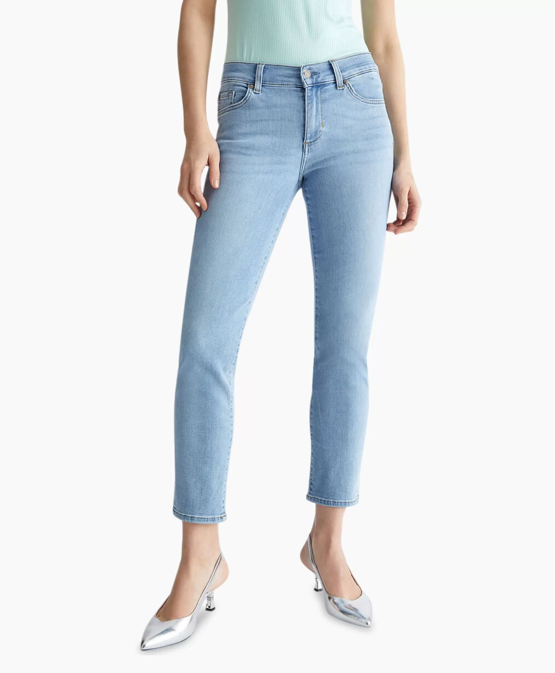 Online Jeans Pant.Authentic Slim Ankle R.W. Blauw Dames Broeken