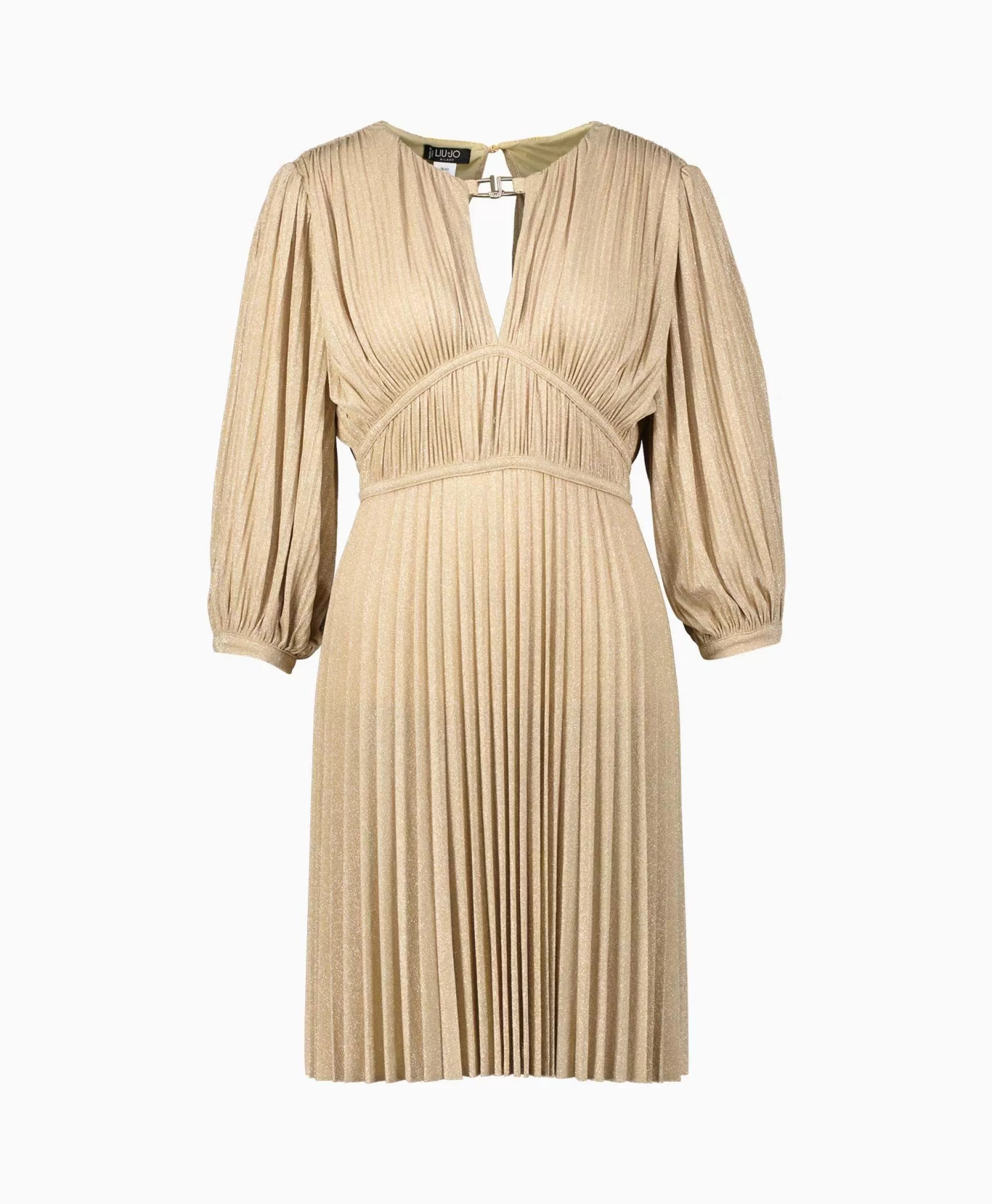 Shop Midi Jurk Abito C/Intarsio Goud Dames Jurken