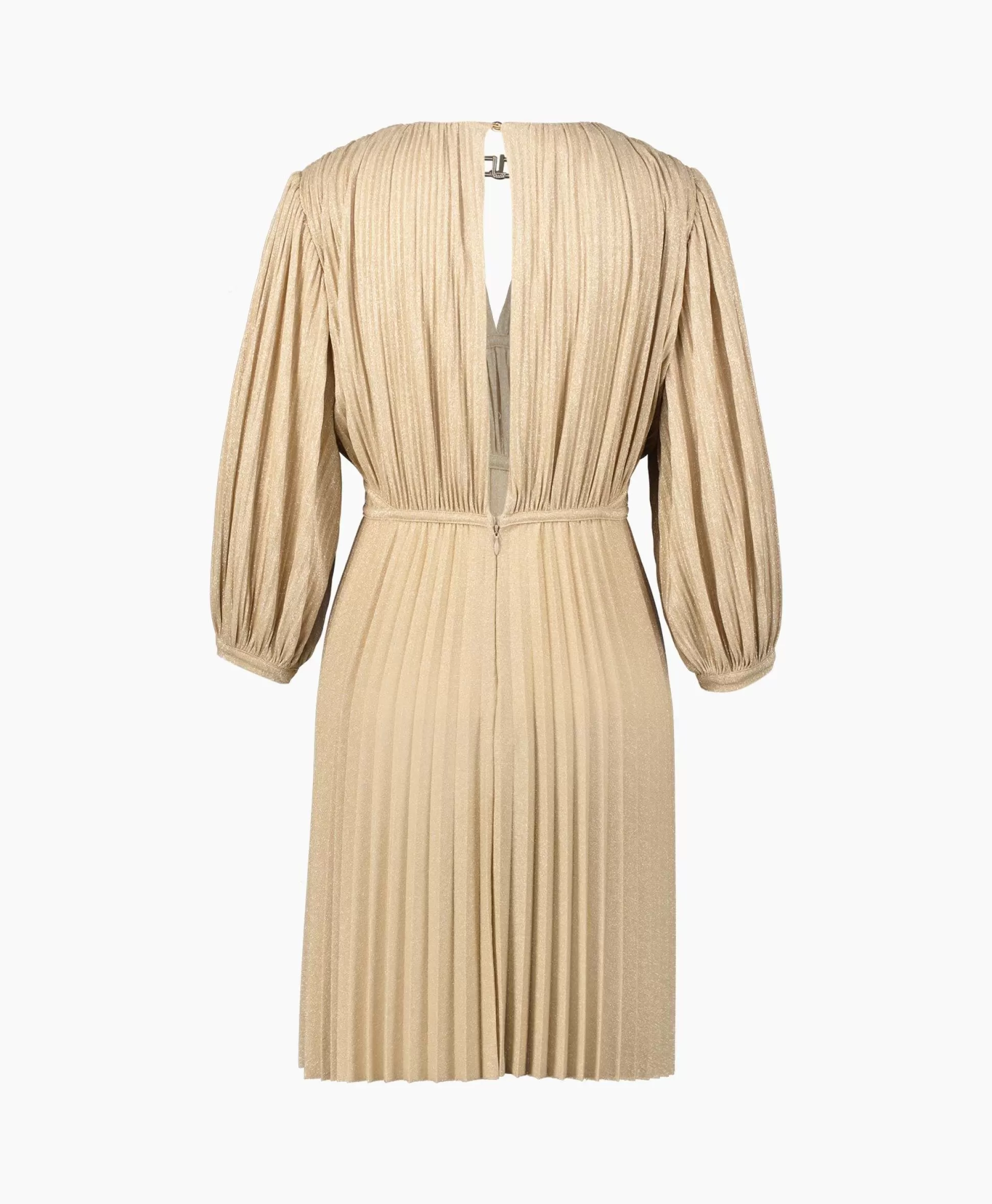 Shop Midi Jurk Abito C/Intarsio Goud Dames Jurken