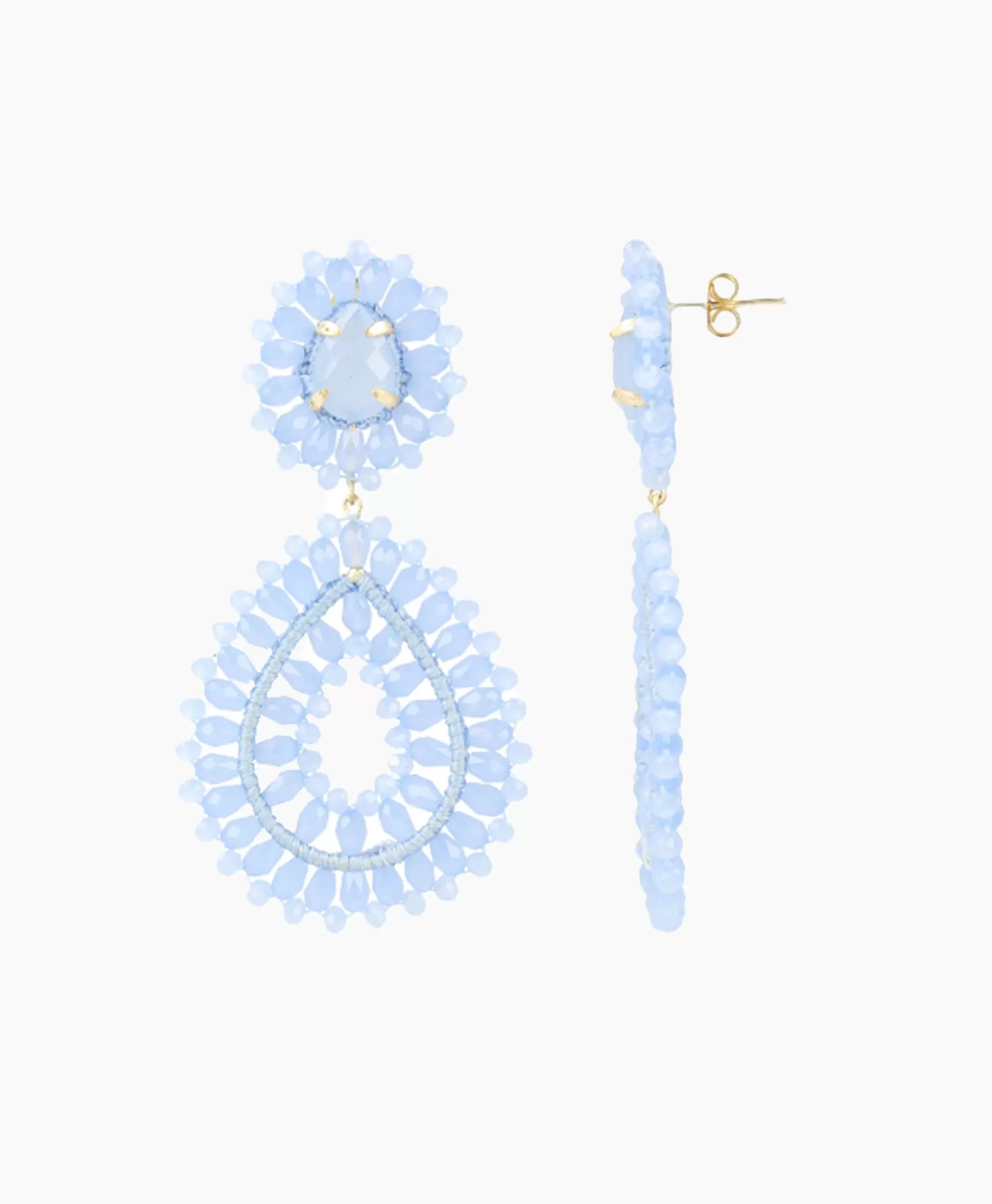Clearance Oorbellen Ce Si Double Drop S Blauw Dames Sieraden