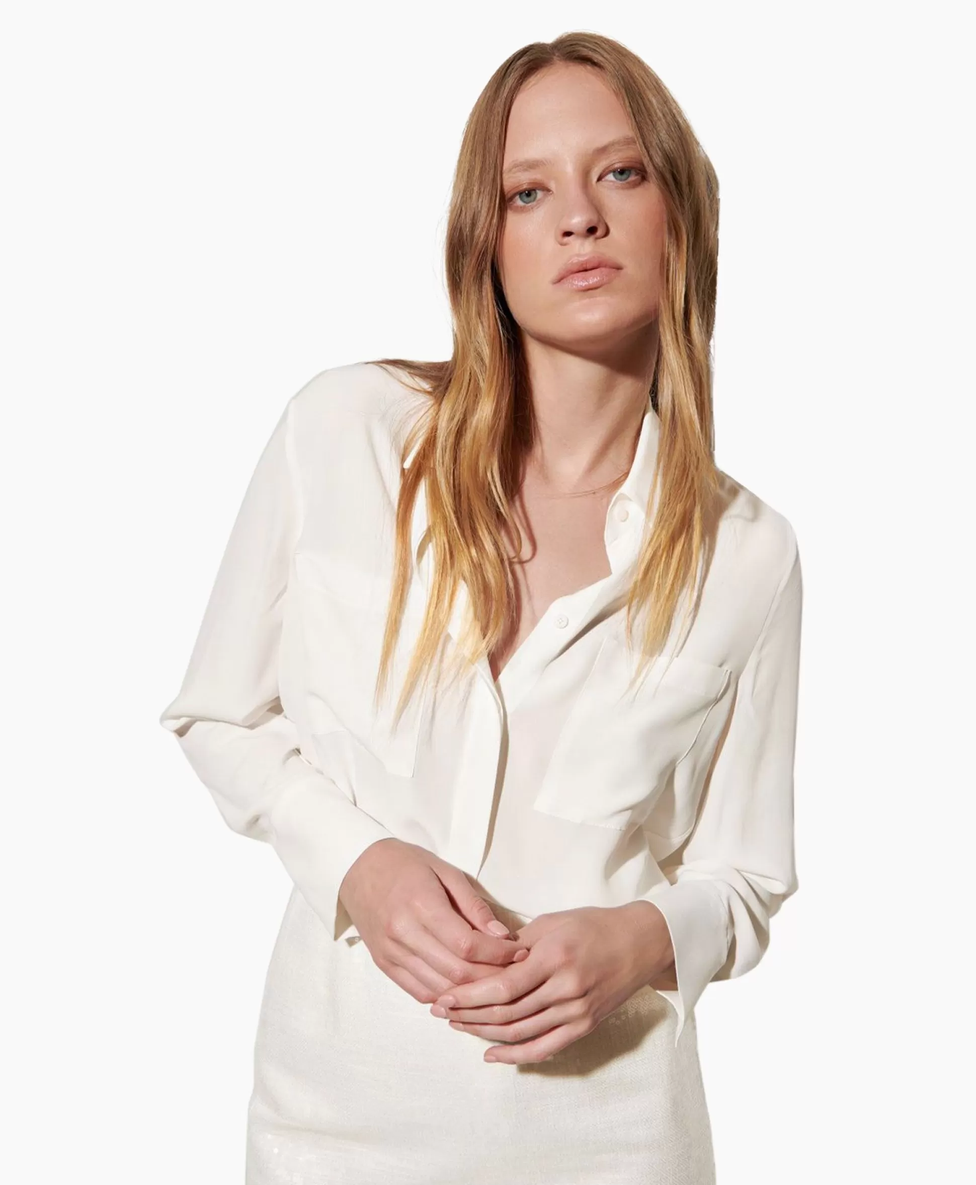 Sale Blouse 298401/2179-0 Off White Dames Blouses