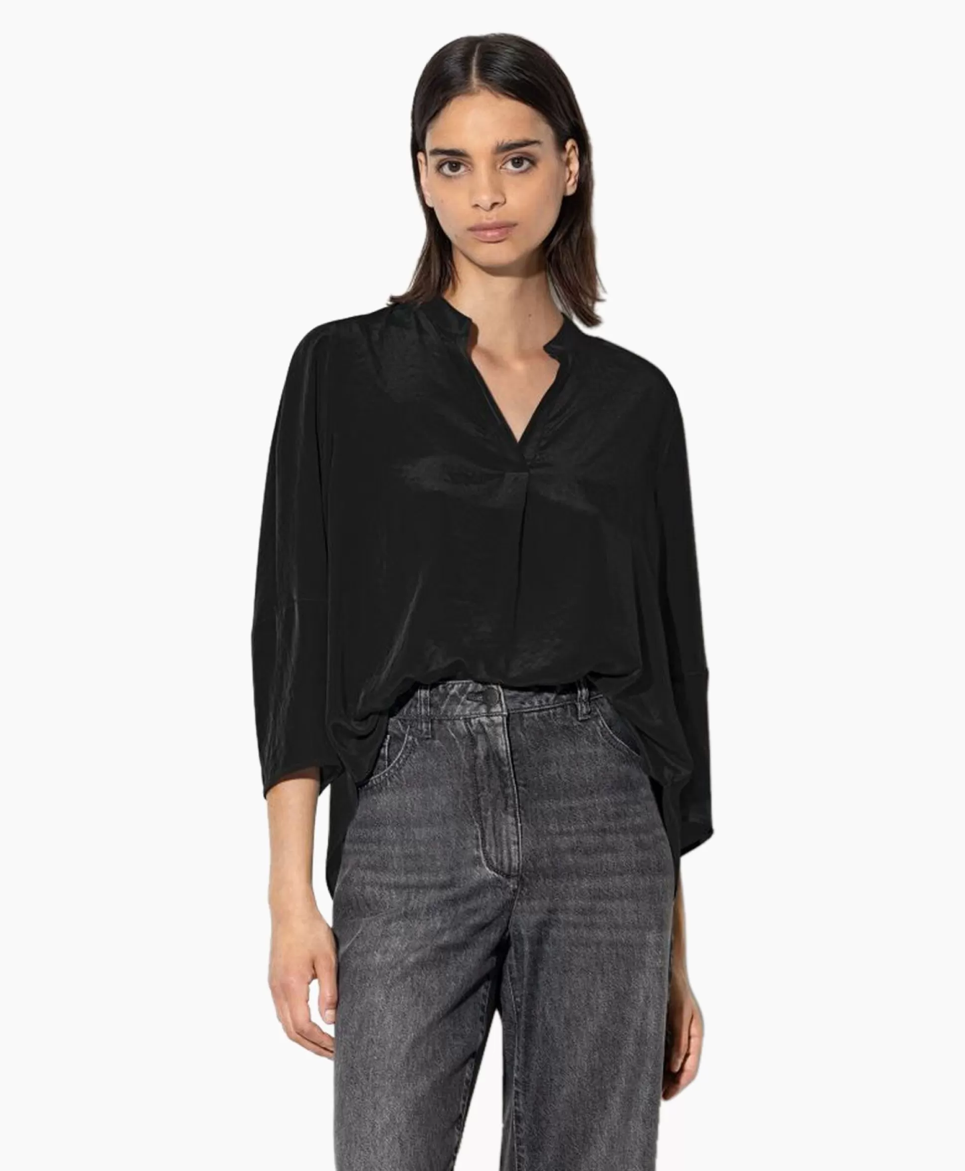 Best Blouse 298445/3597-0 Zwart Dessin Dames Blouses