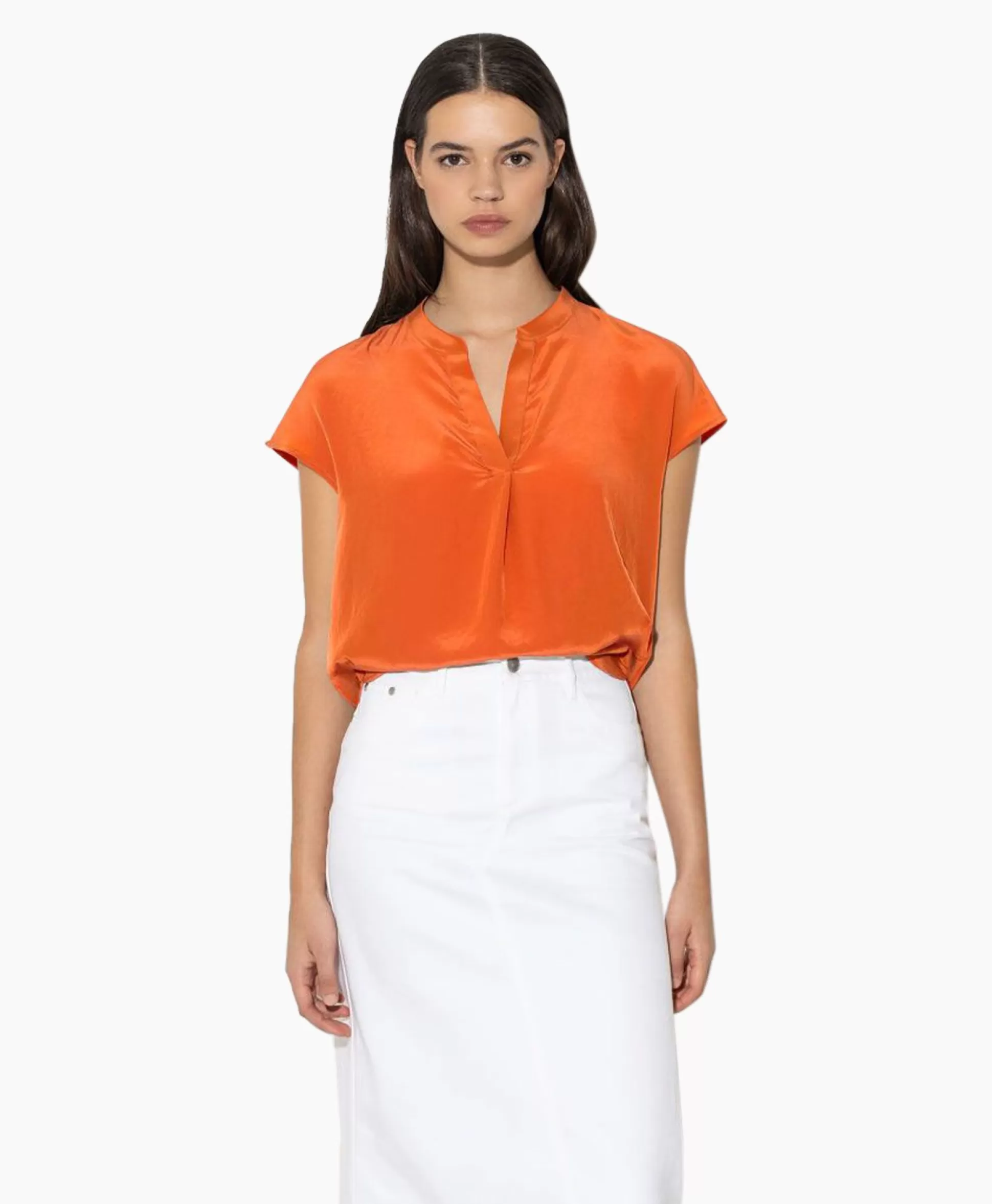 Flash Sale Blouse 298461/3597-0 Oranje Dames Blouses