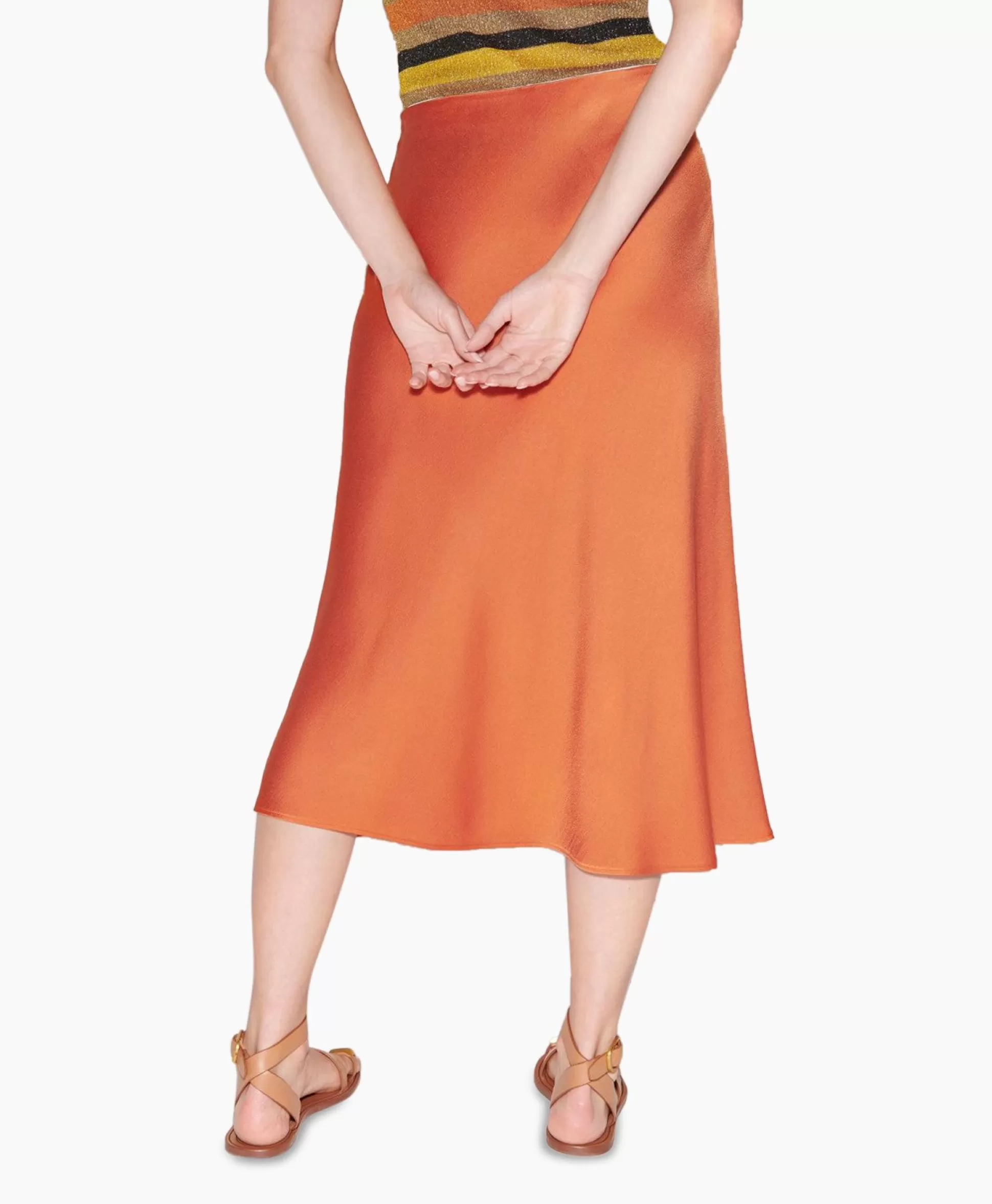 Clearance Maxi Rok 598235/3618-0 Oranje Dames Rokken