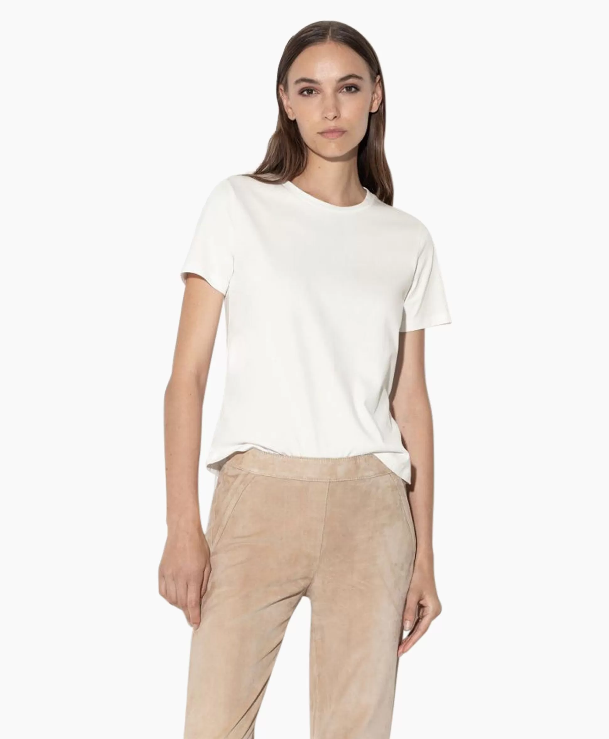 Shop T-Shirt Korte Mouw 398113/7799-0 Off White Dames T-Shirts & Tops