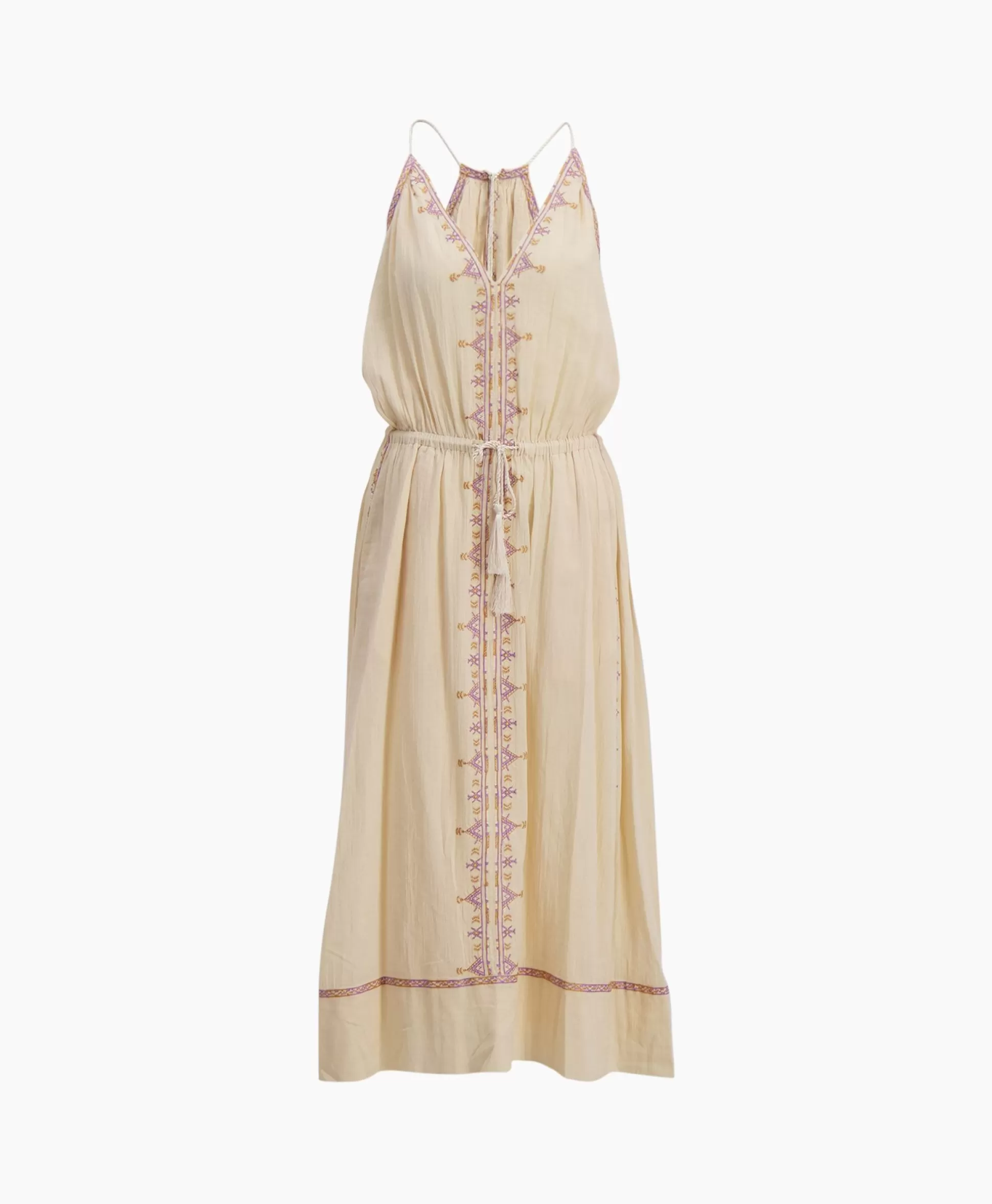 Online Marant Etoile Midi Jurk Siana-Ge Beige Dames Jurken