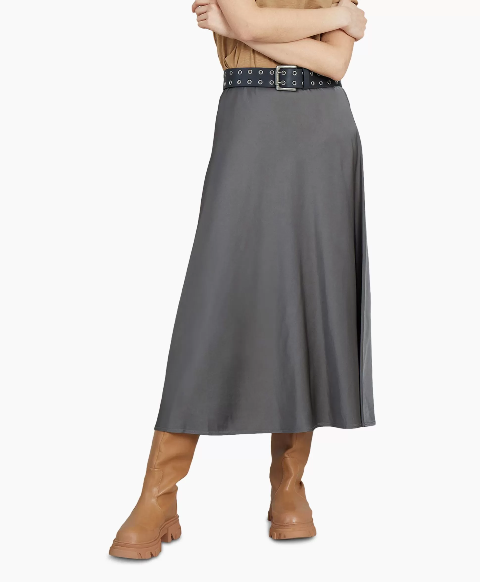 Outlet Midi Rok Babe Groen Dames Rokken