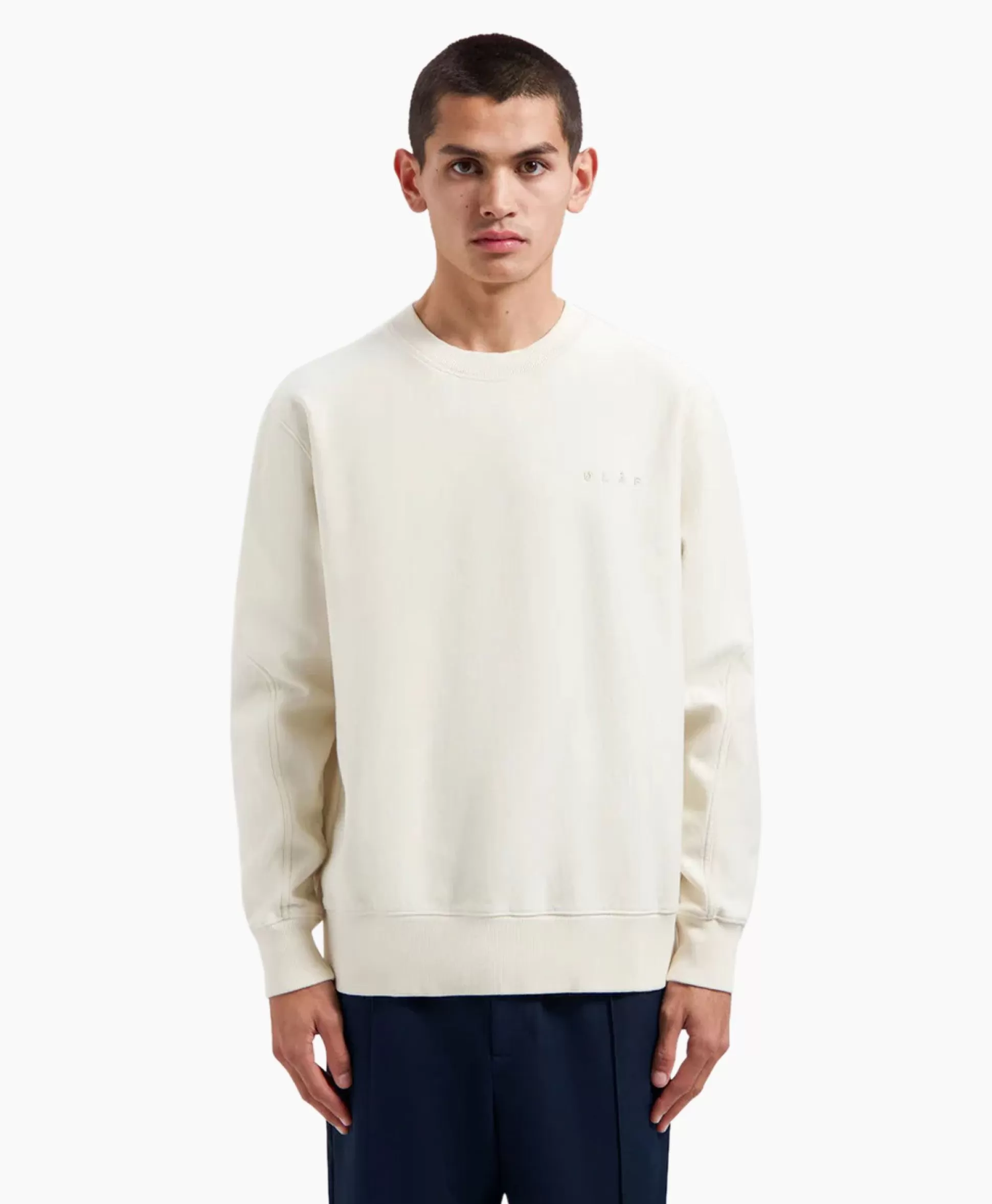 Fashion Pullover Face Chainstitch Off White Heren Truien