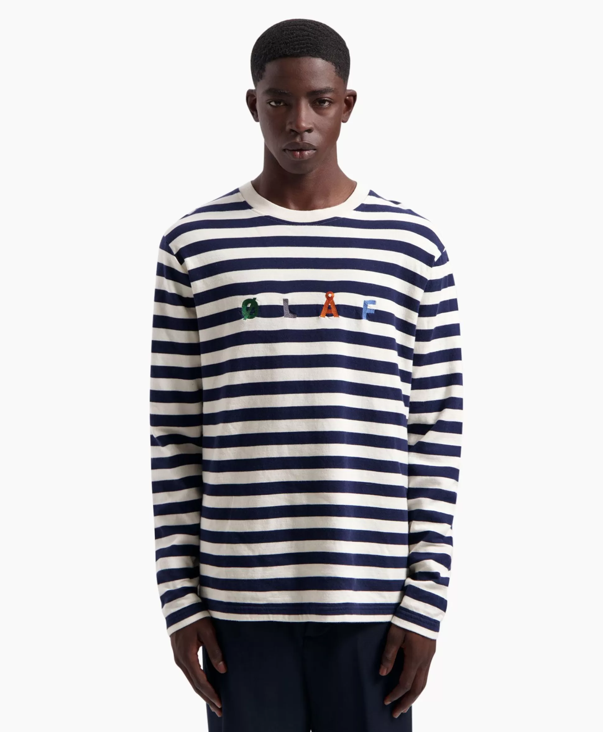 Outlet T-Shirt Stripe Sans Ls Wit Heren T-Shirts