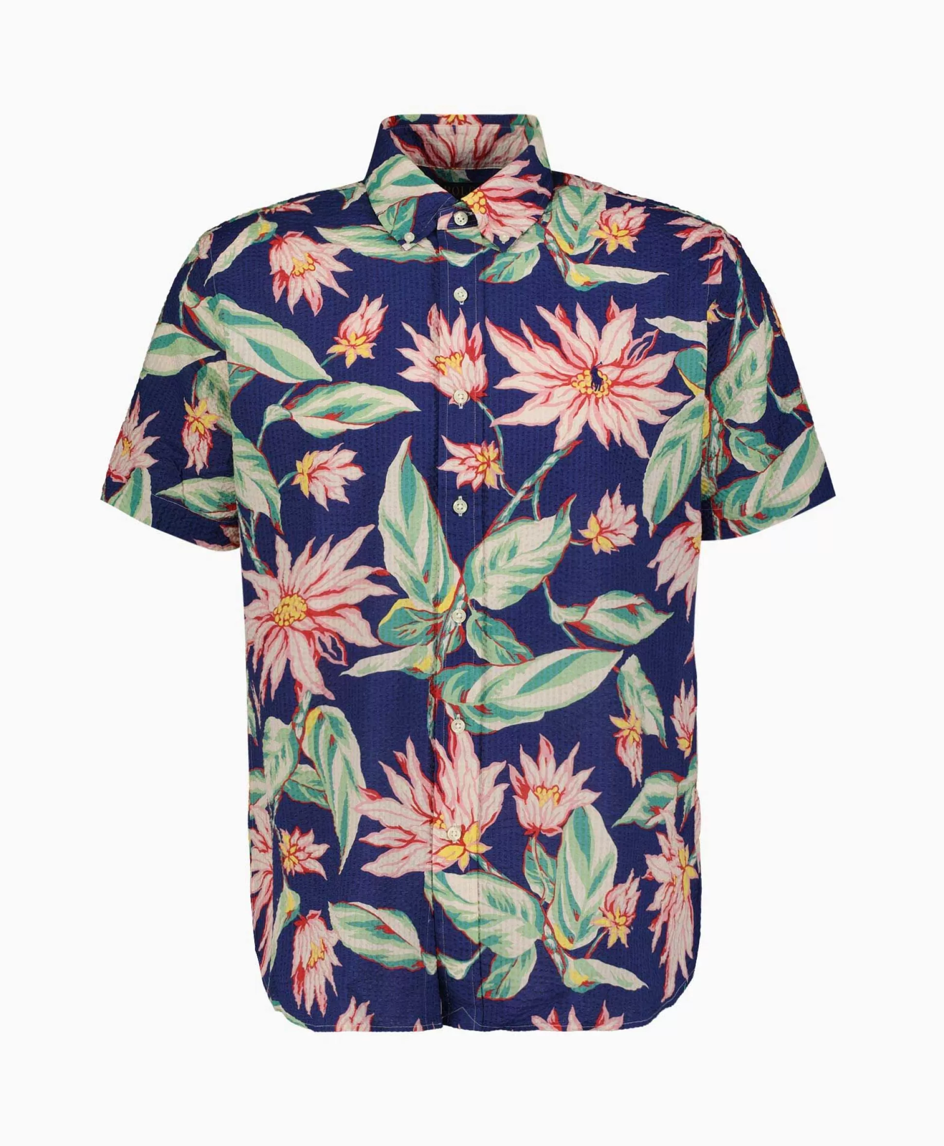 Clearance Overhemd Short Sleeve Tropical Groen Heren Overhemden