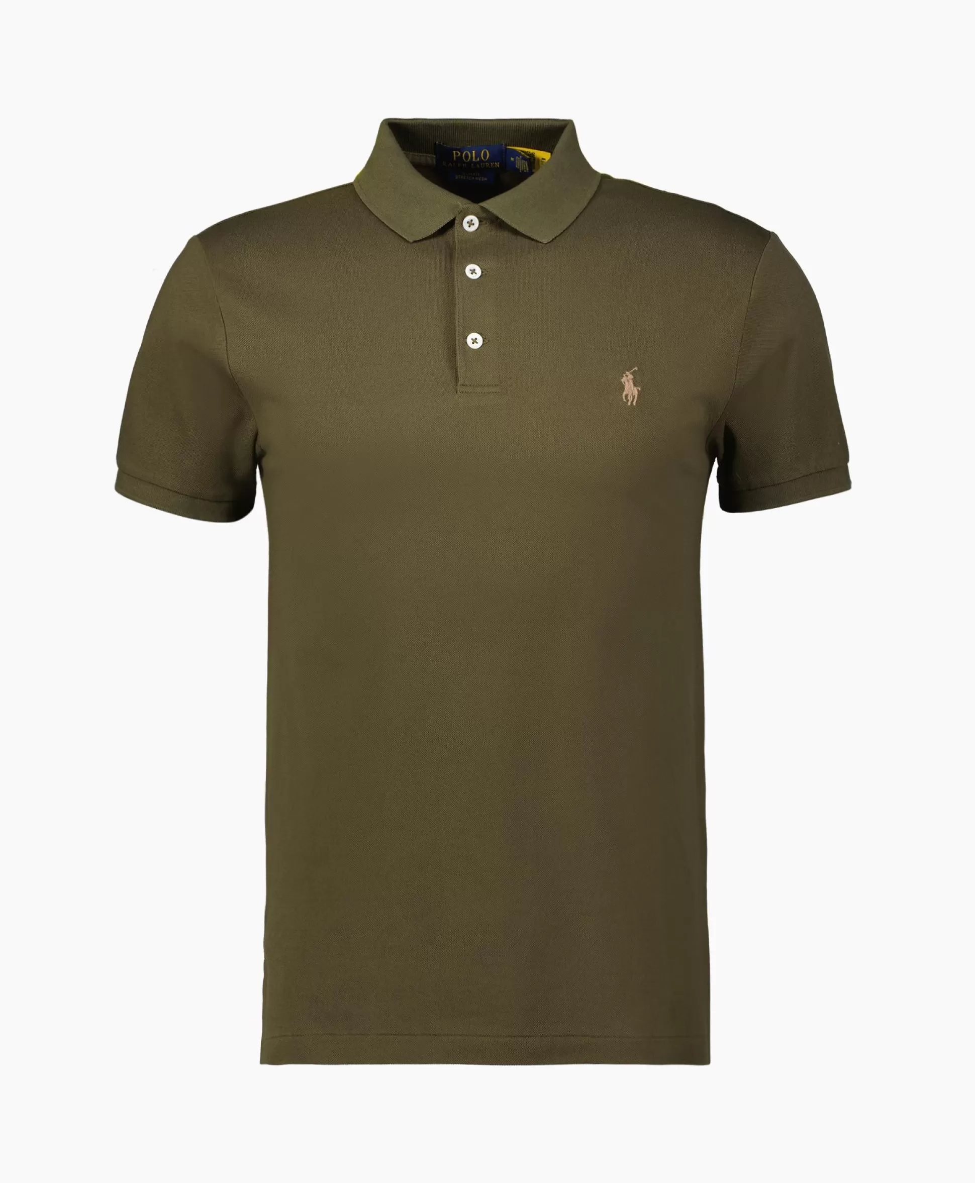 Flash Sale Polo Short Sleeve Knit Olijf Heren Polo's