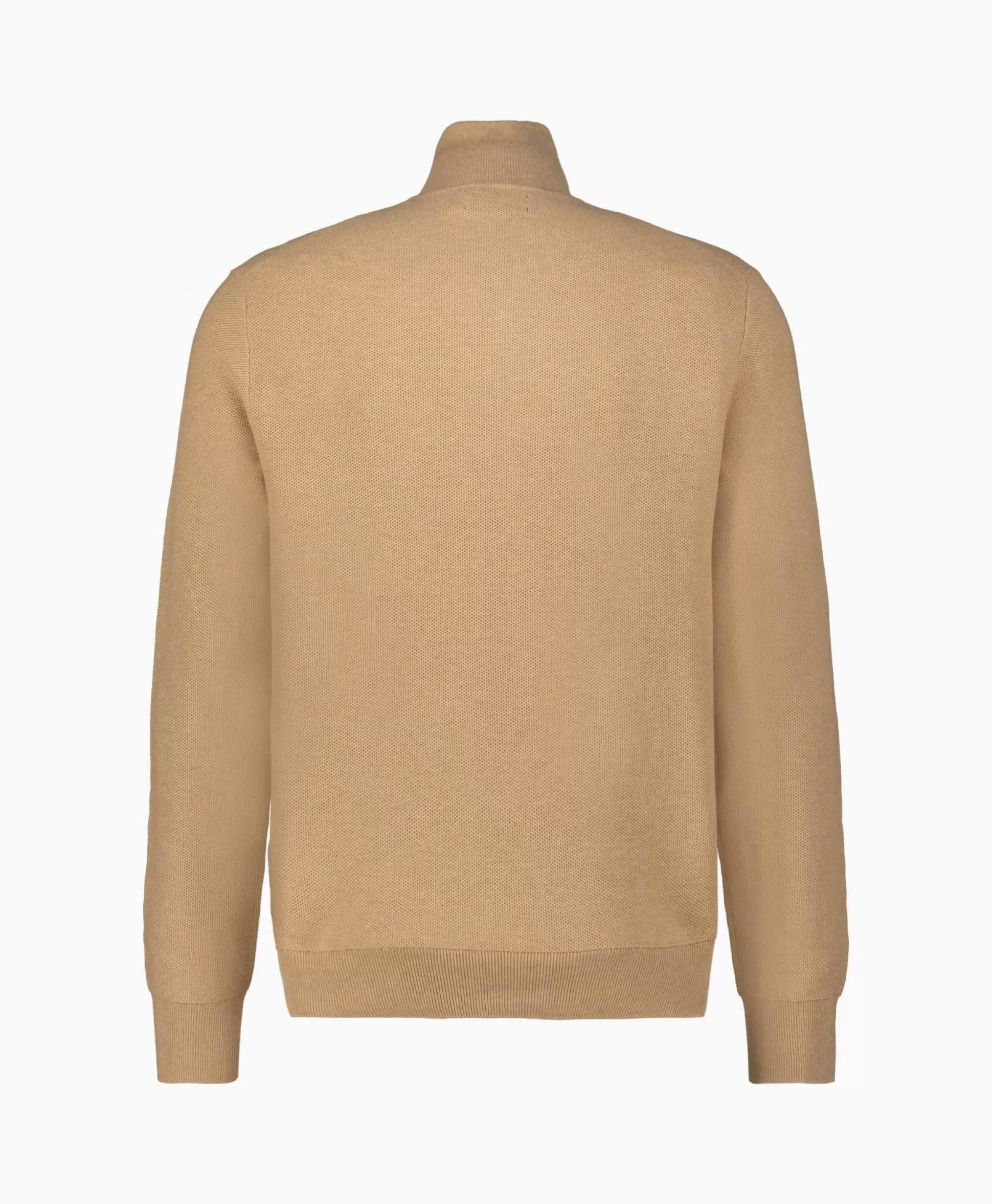 Online Pullover Quarterzip Cotton Beige Heren Truien