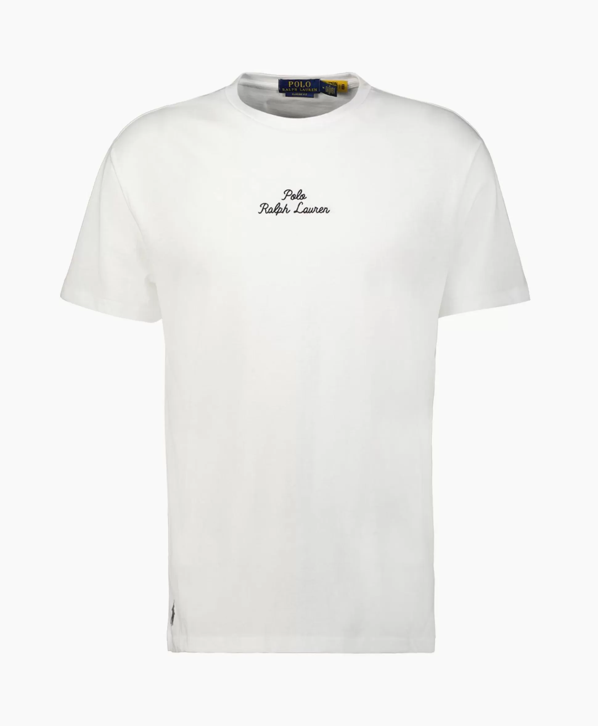 Best Sale T-Shirt Korte Mouw Jersey Mid Logo Wit Heren T-Shirts