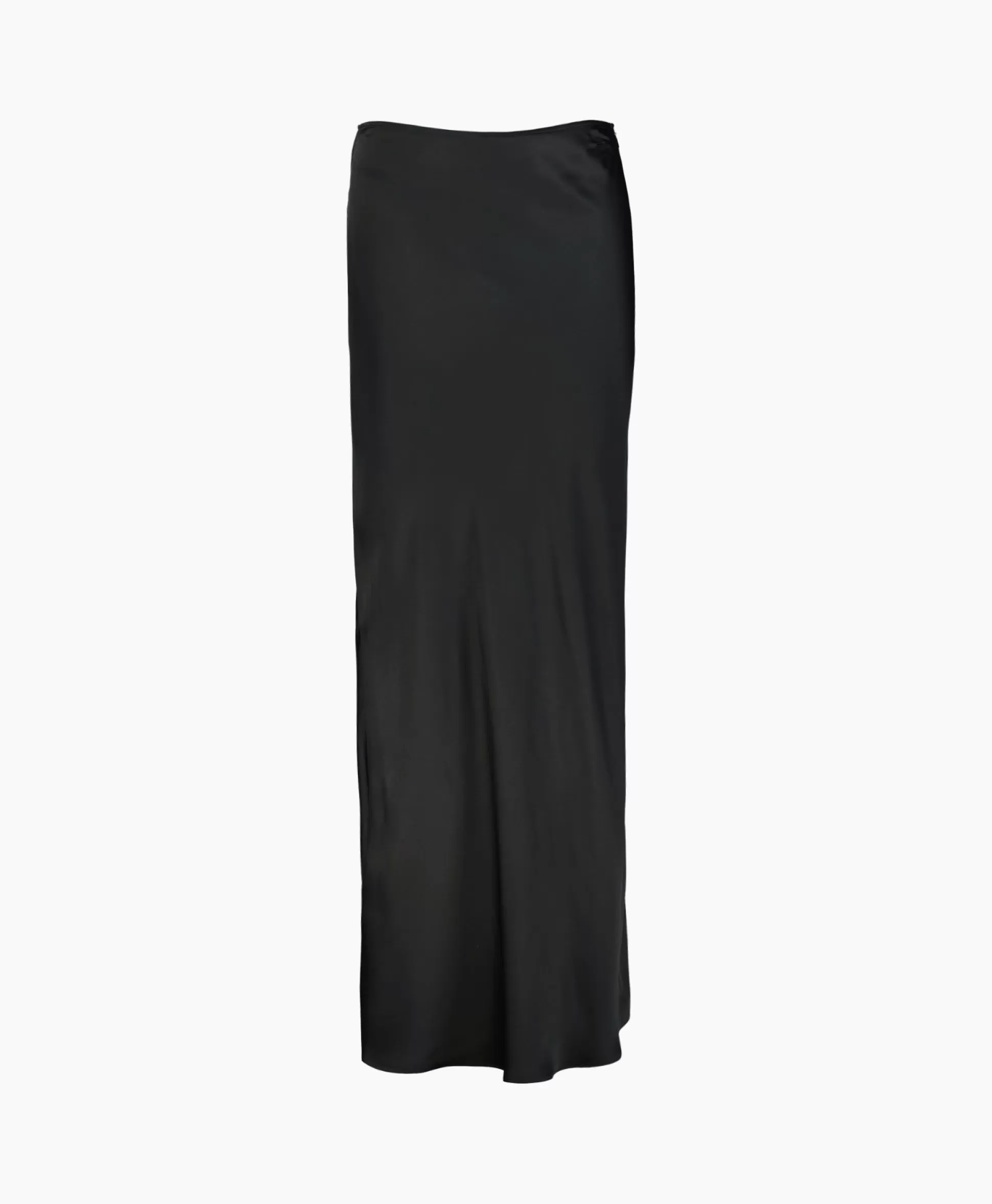 Best Rohe Midi Rok Long Satin Zwart Dames Rokken