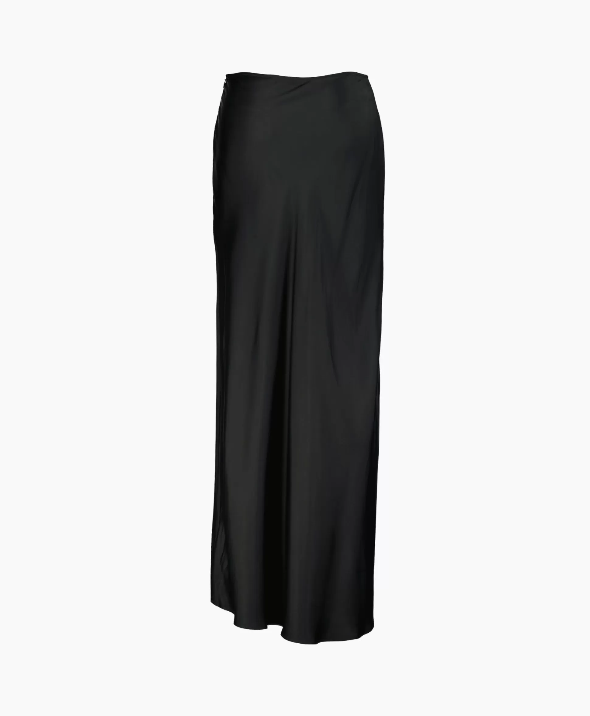 Best Rohe Midi Rok Long Satin Zwart Dames Rokken