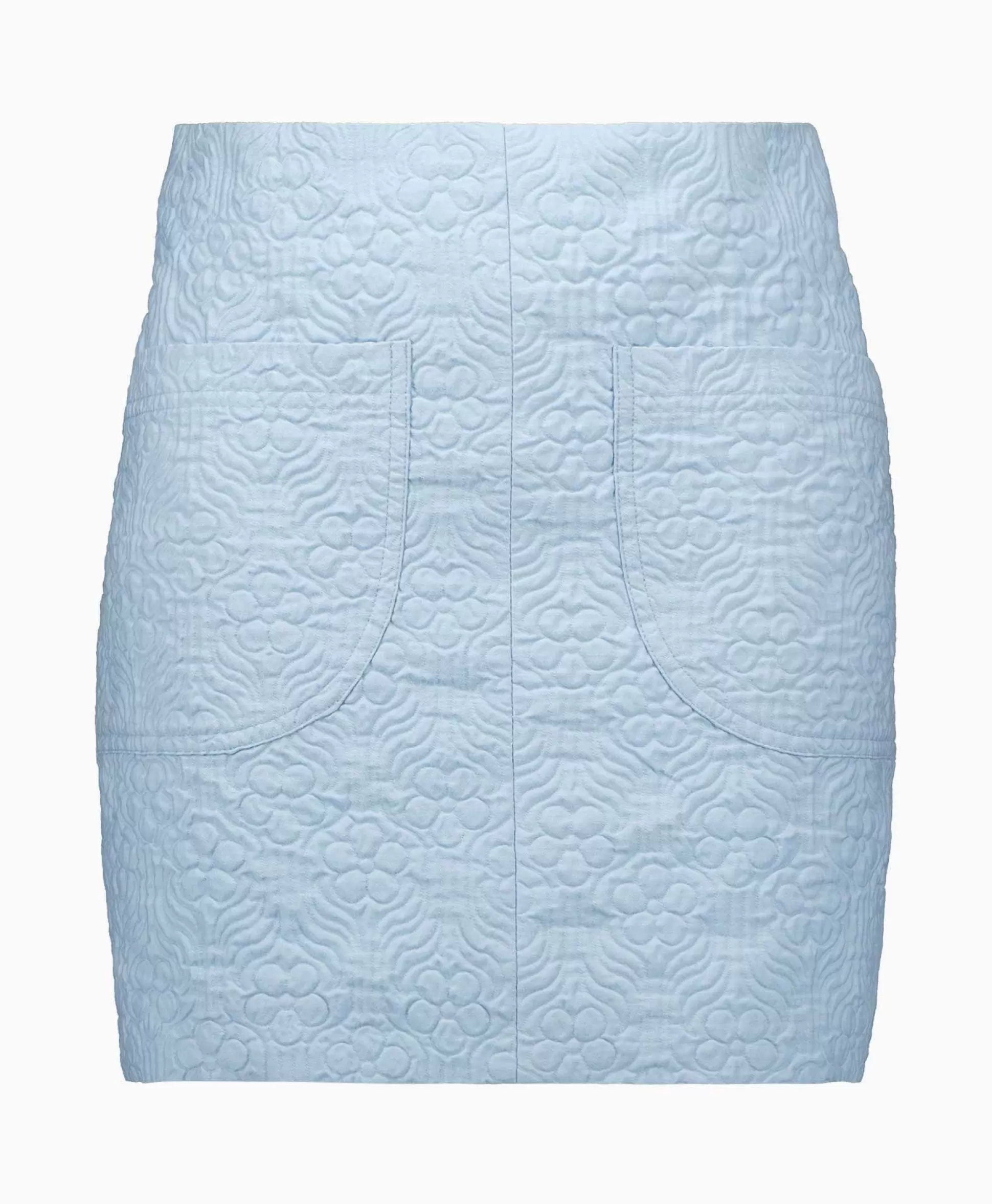 Discount Rohe Minirok Short Jacquard Skirt Blauw Dames Rokken