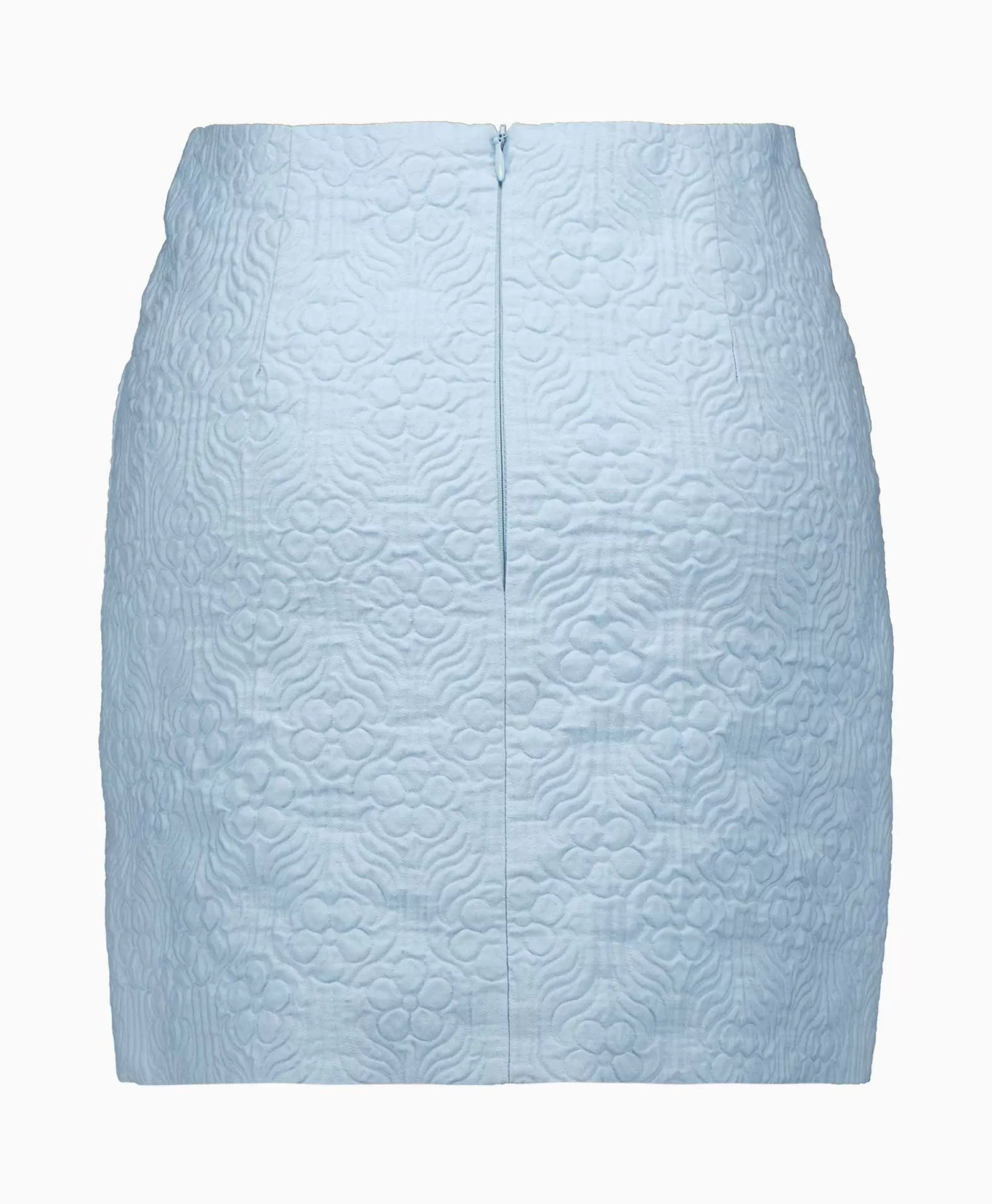 Discount Rohe Minirok Short Jacquard Skirt Blauw Dames Rokken