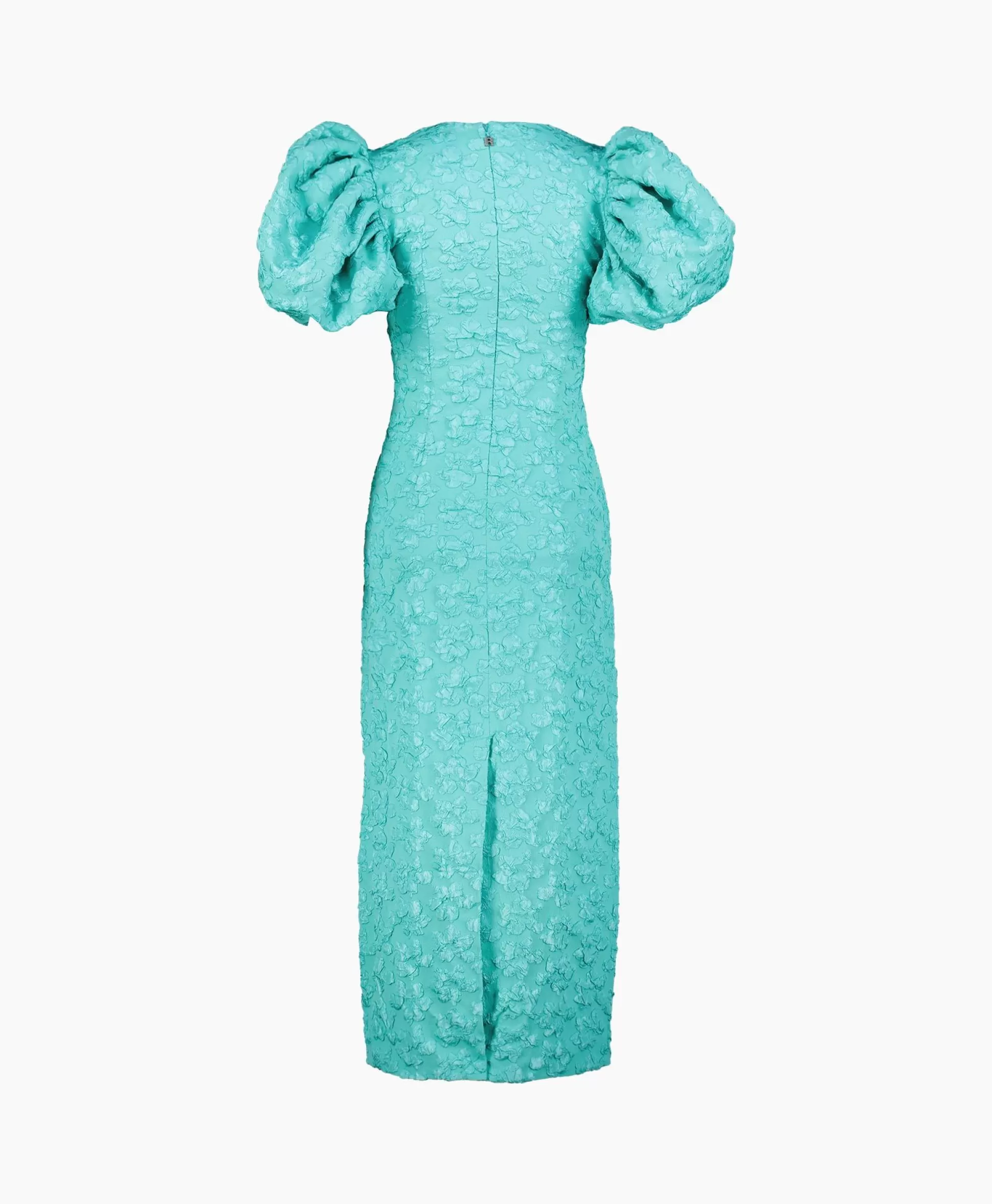 Flash Sale Midi Jurk 3D Jacquard Turquoise Dames Jurken