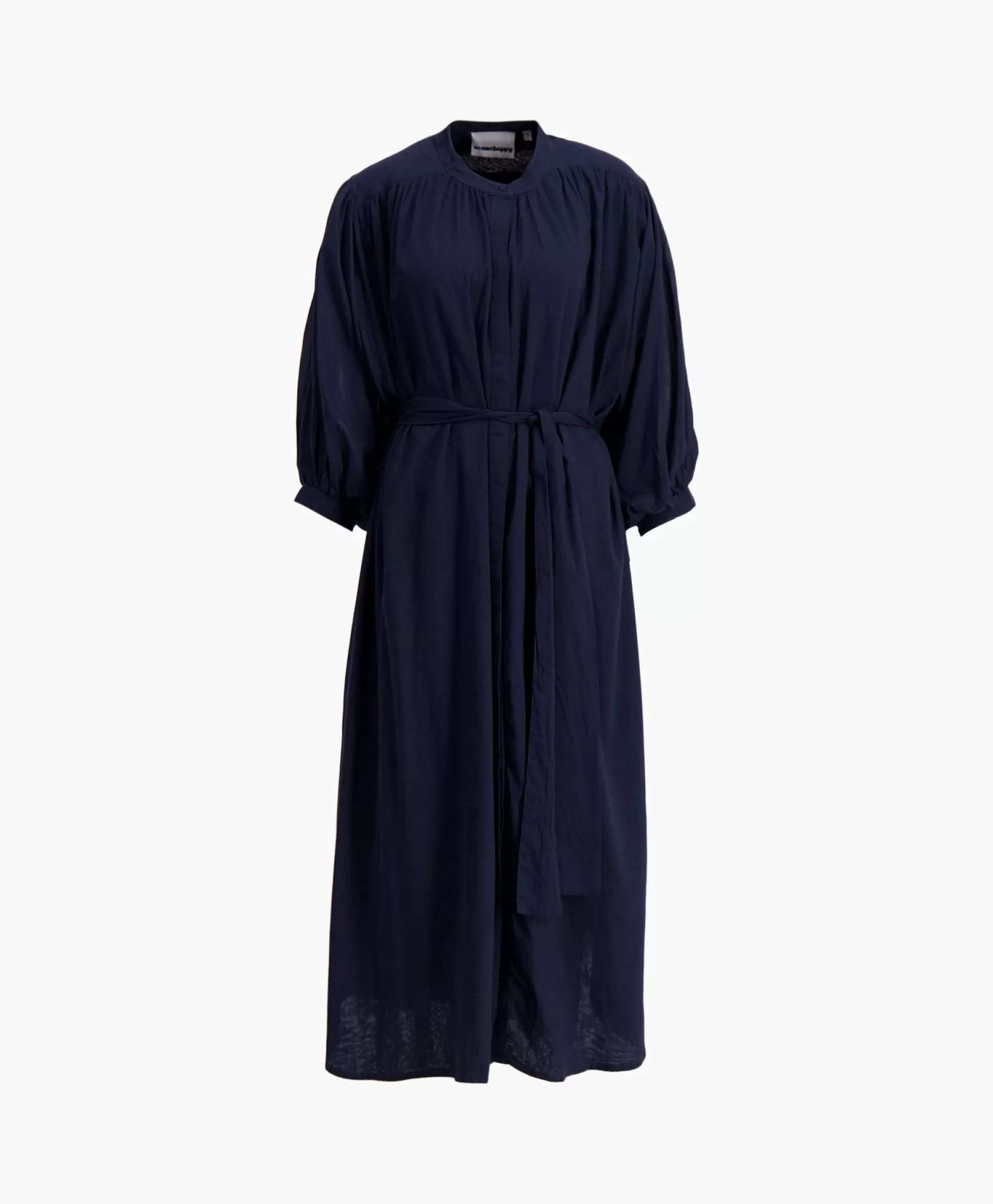 Discount Maxi Jurk Balloon Long Double Layered Donker Blauw Dames Jurken
