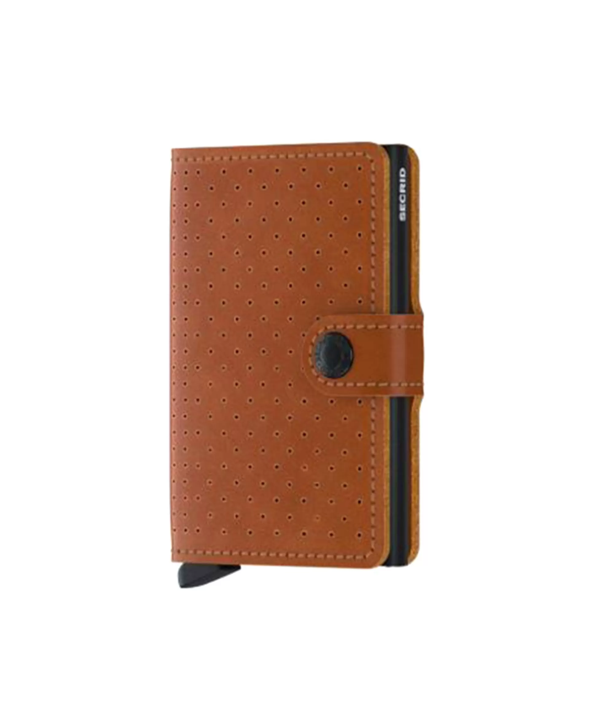 Best Sale Portemonnee Miniwallet Perforated Bruin Heren Portemonnees